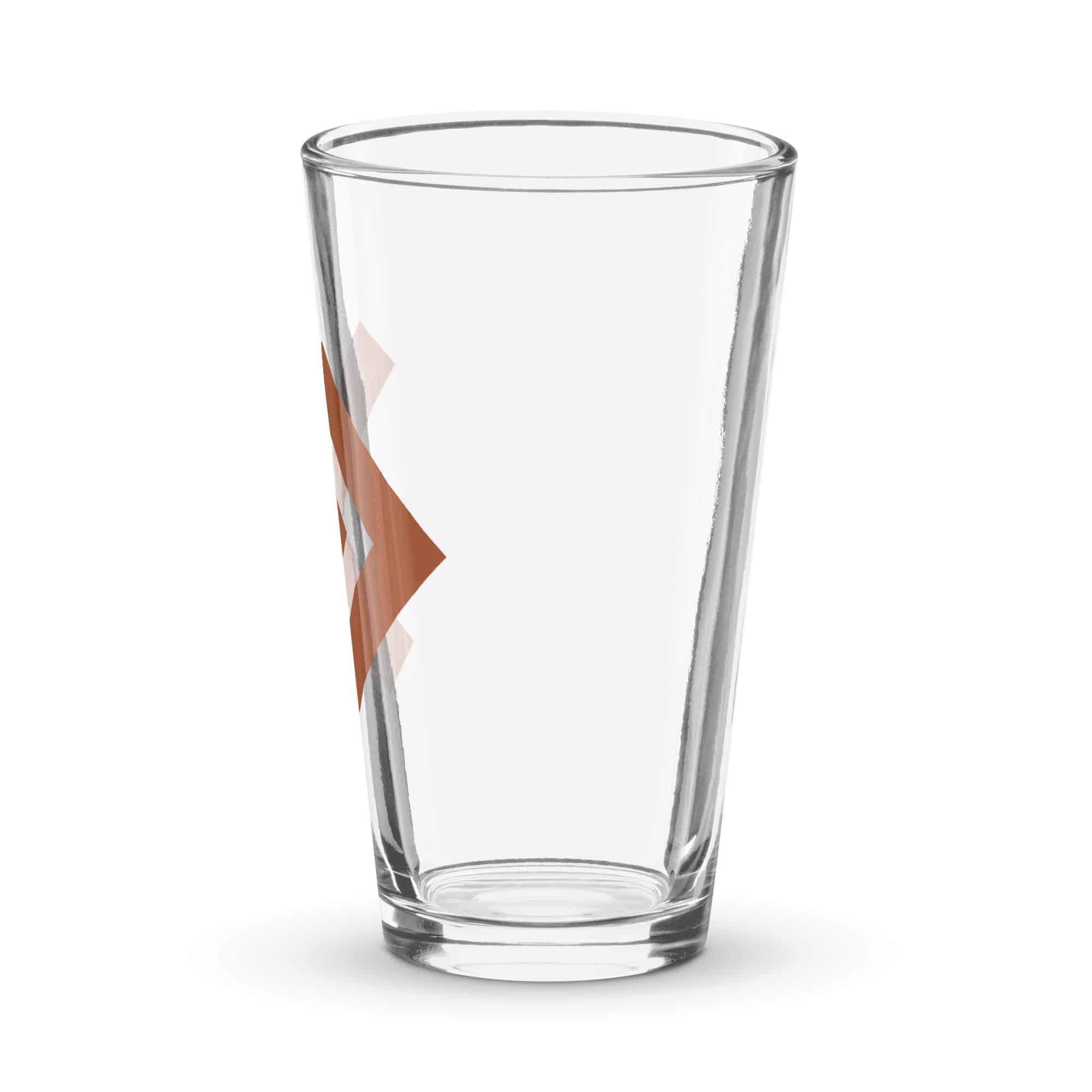 Terracotta Double Chevron Pint Glass