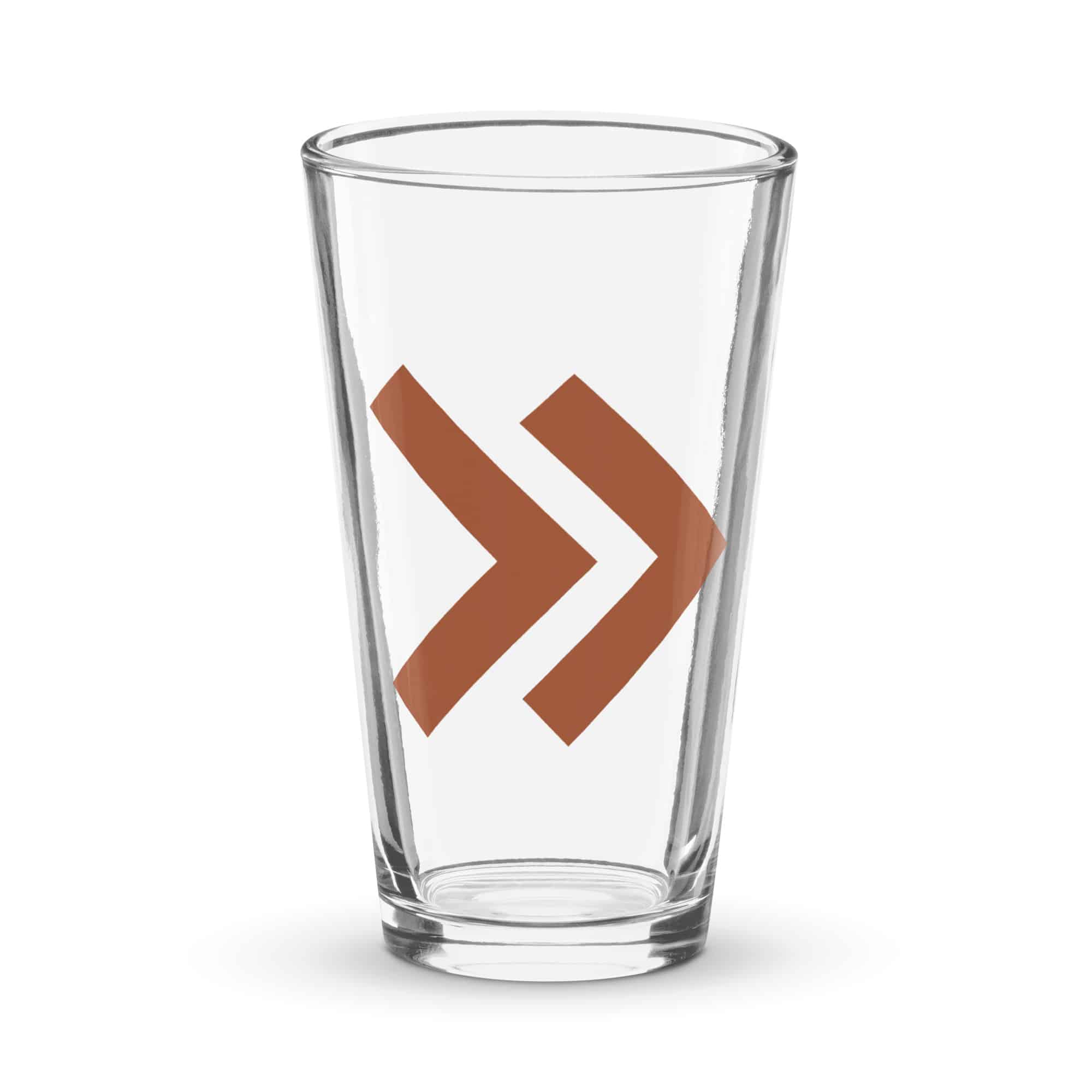 Terracotta Double Chevron Pint Glass