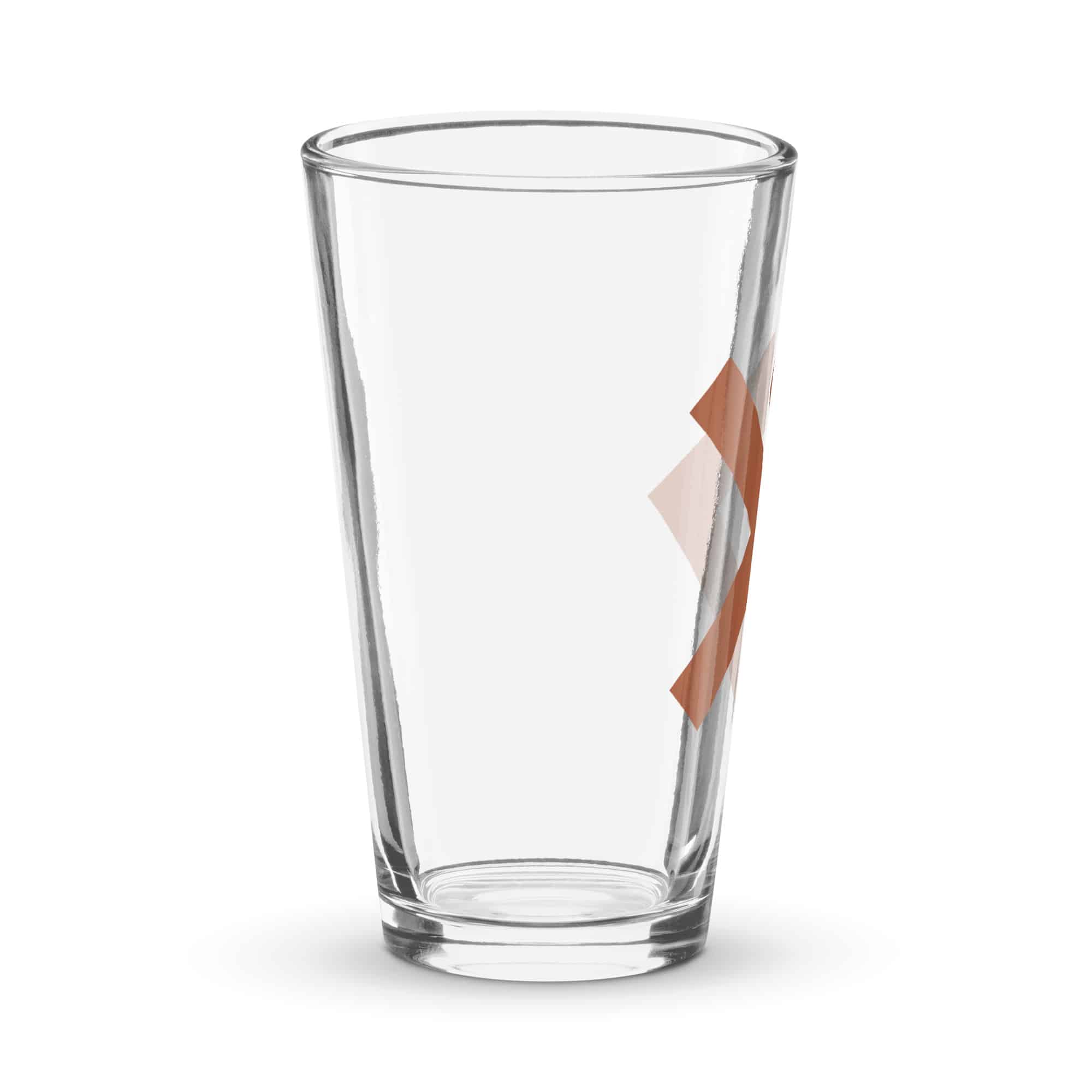 Terracotta Double Chevron Pint Glass