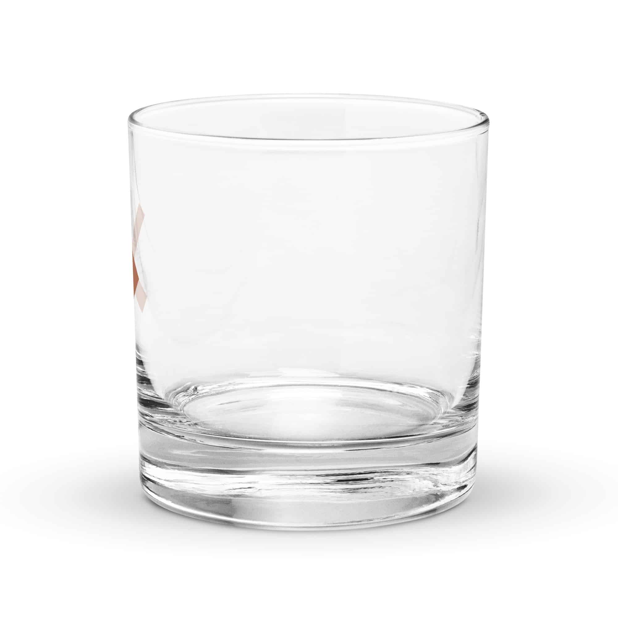 Terracotta Double Chevron Rocks Glass