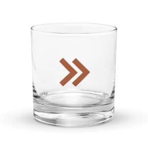 08 Double Chevron Terracotta Rocks Glass - 10.5 oz - Main