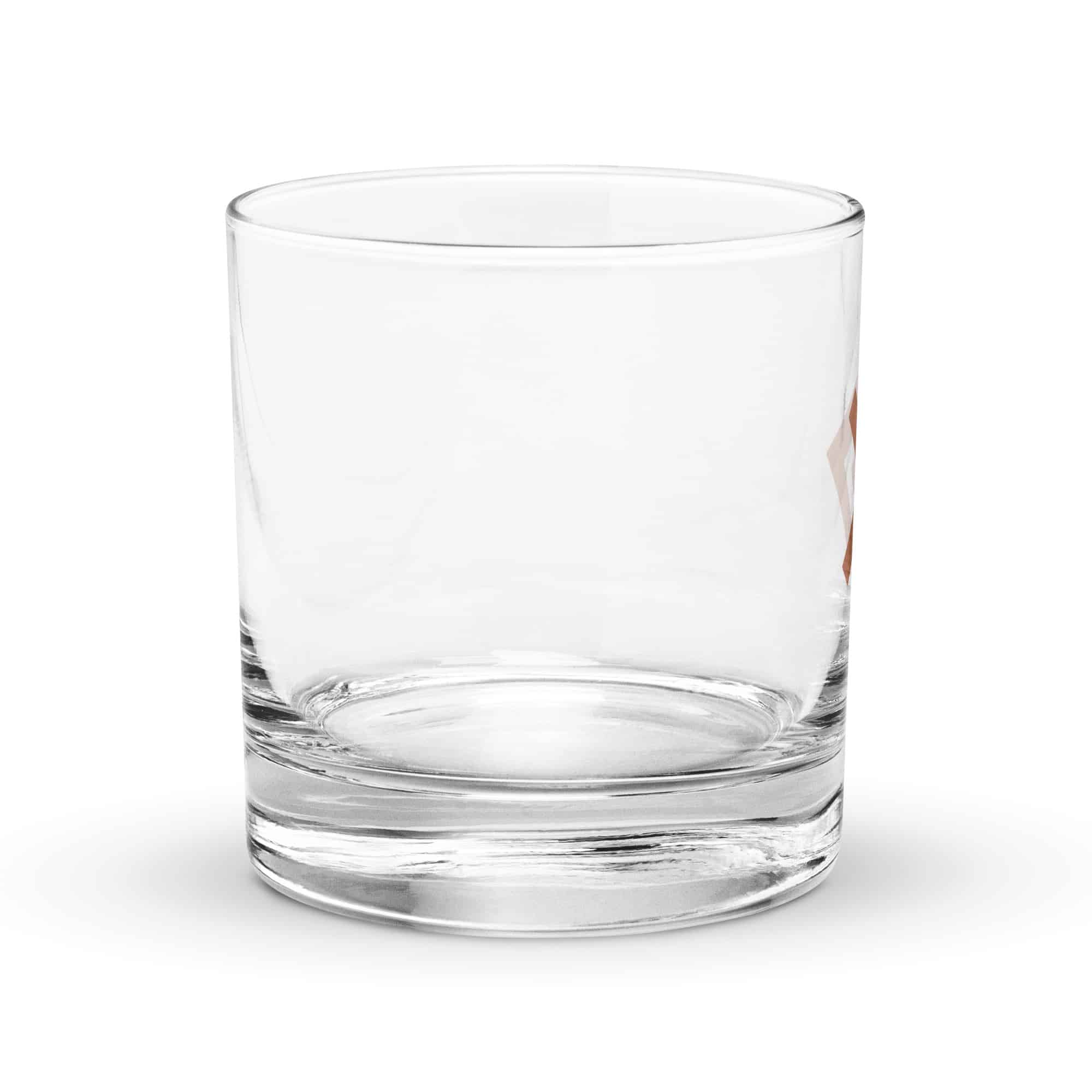 Terracotta Double Chevron Rocks Glass