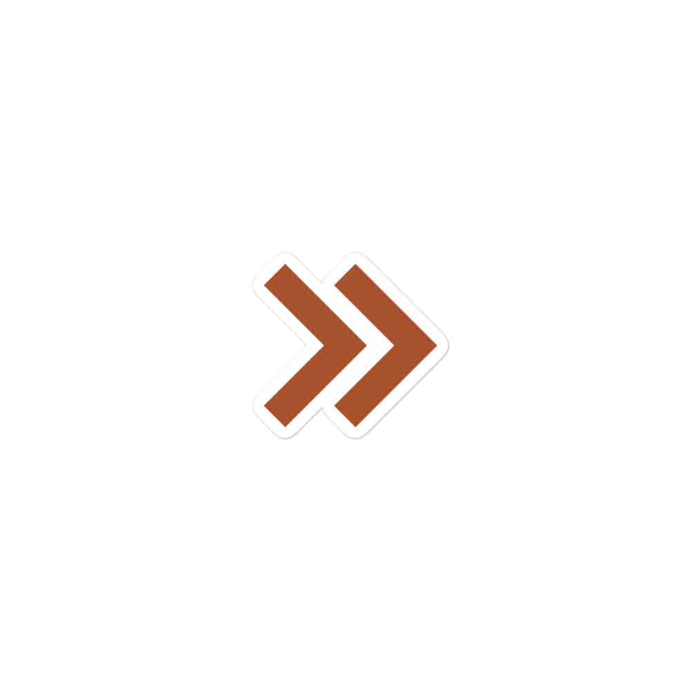 Terracotta Double Chevron Vinyl Sticker
