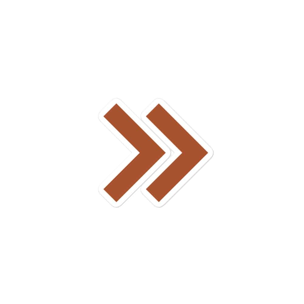 Terracotta Double Chevron Vinyl Sticker