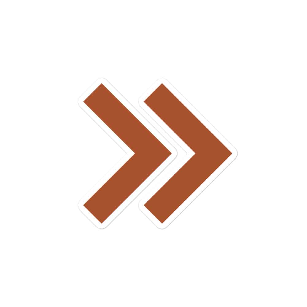 Terracotta Double Chevron Vinyl Sticker