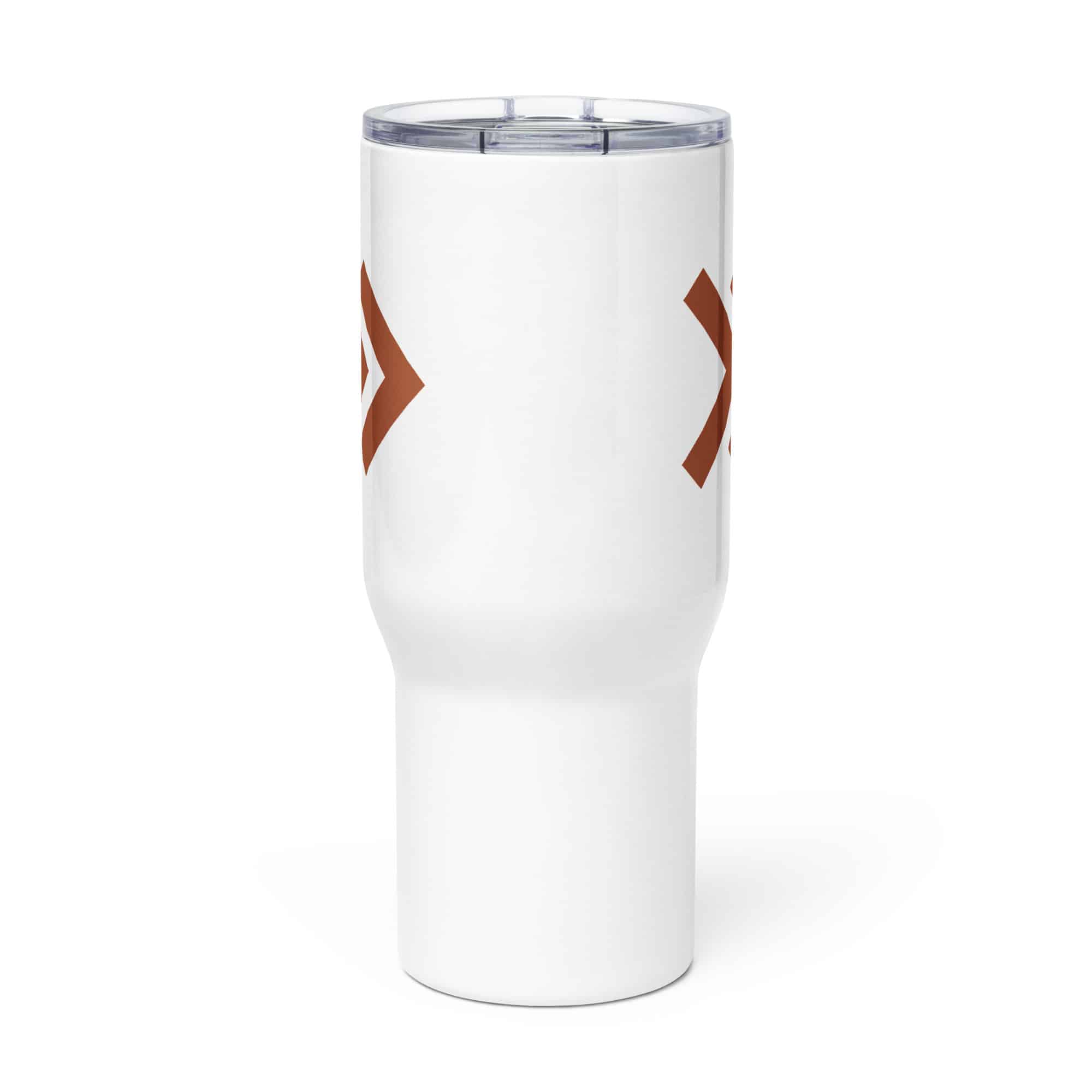 Terracotta Double Chevron Travel Mug