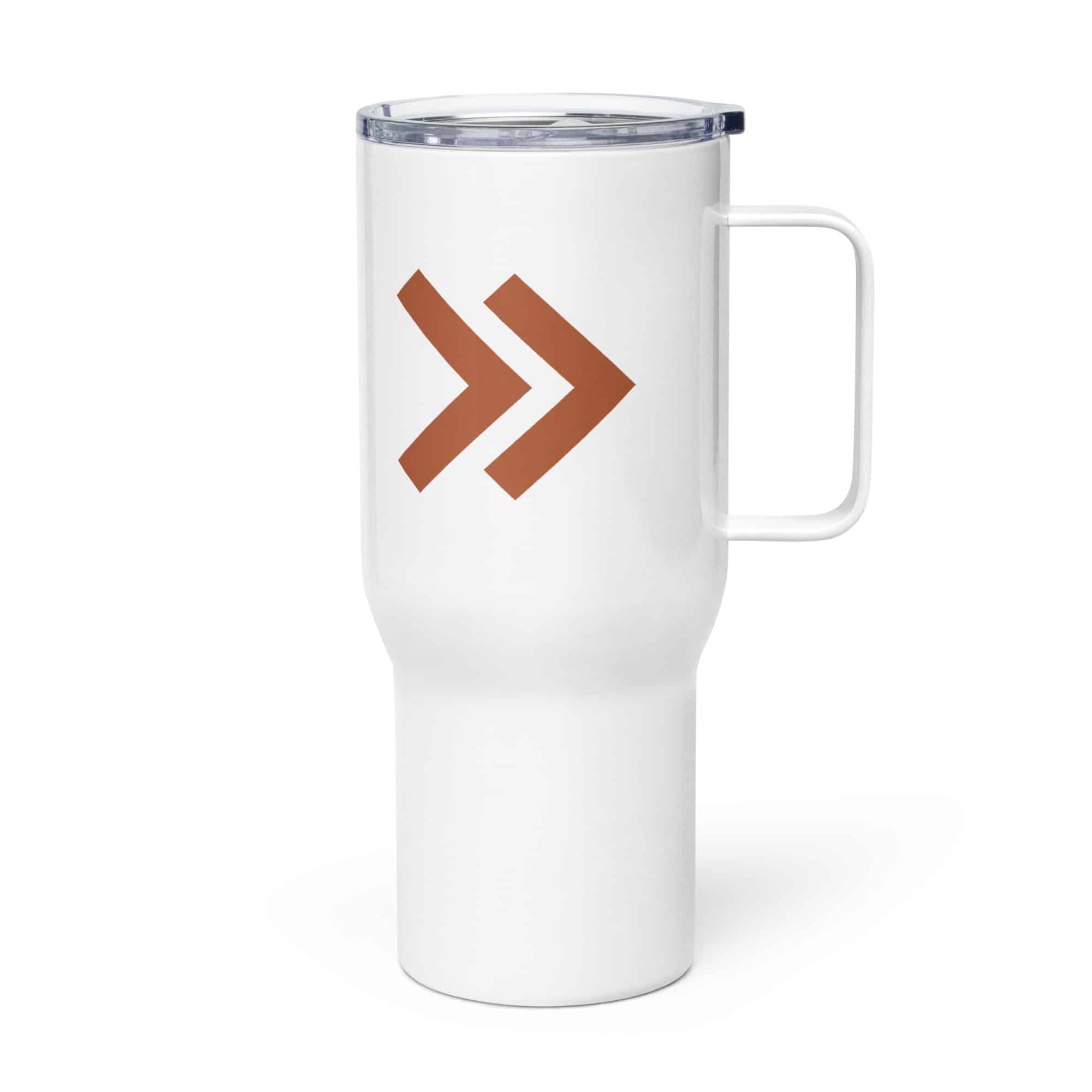 Terracotta Double Chevron Travel Mug