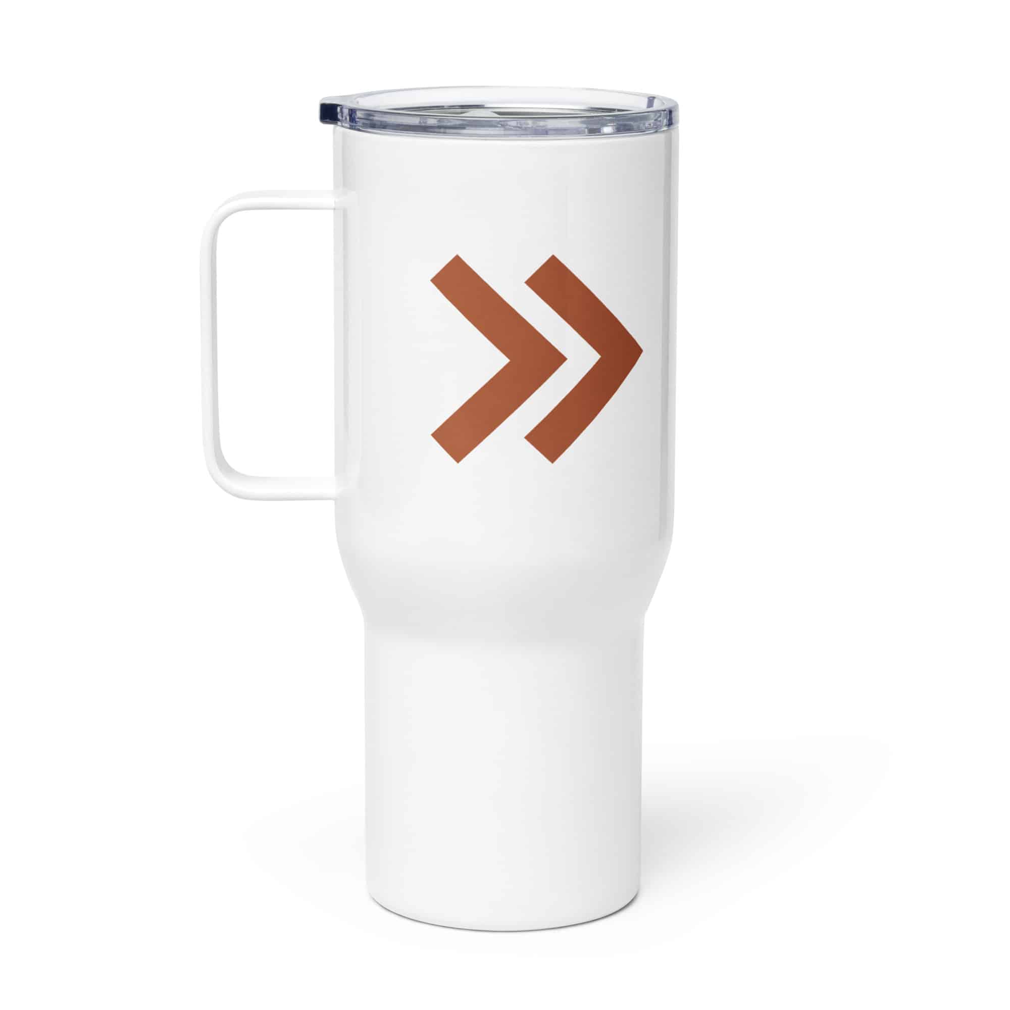 Terracotta Double Chevron Travel Mug