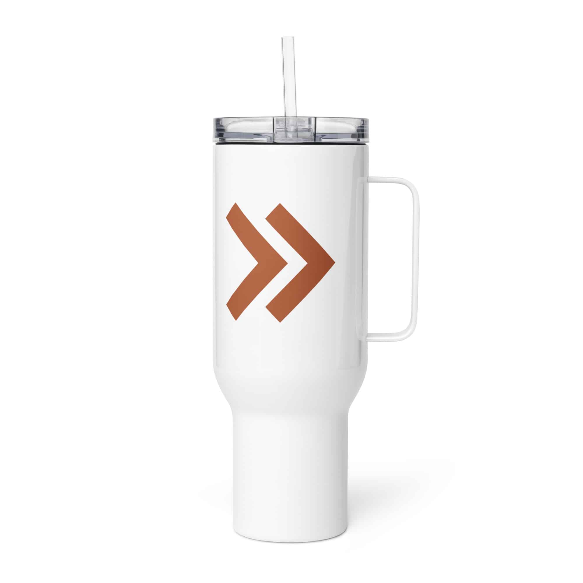 Terracotta Double Chevron Travel Mug