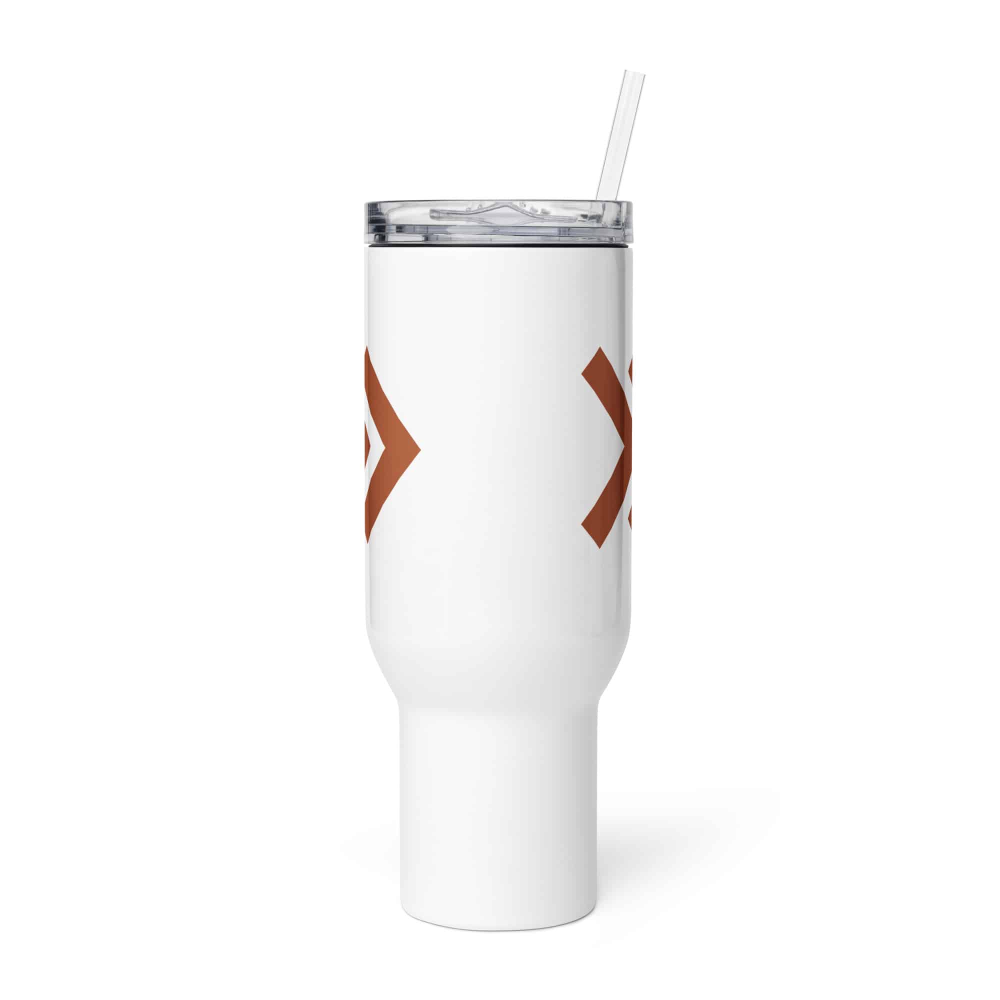 Terracotta Double Chevron Travel Mug