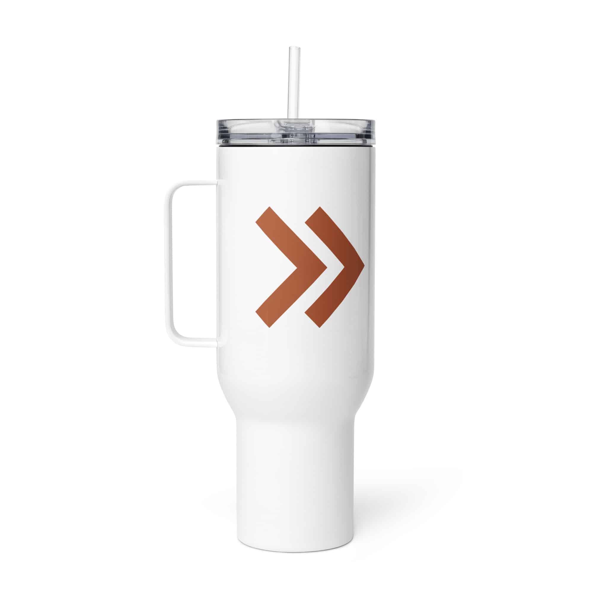 Terracotta Double Chevron Travel Mug