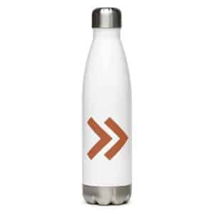 08 Double Chevron Terracotta Stainless Steel Water Bottle - 17 oz - Main
