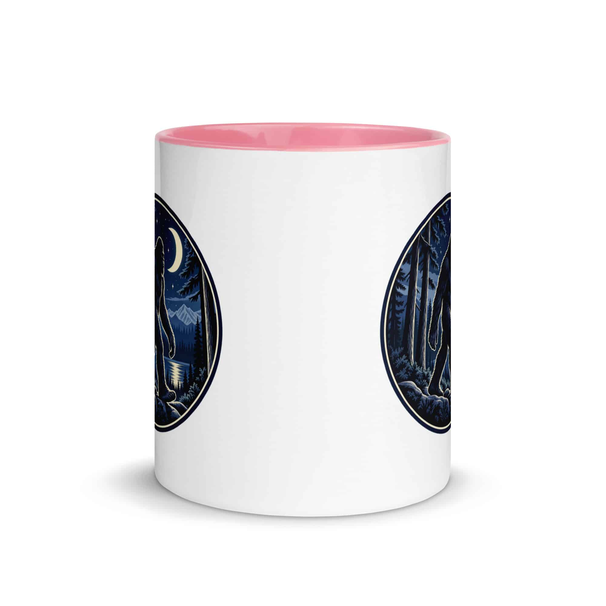 Moonlight Sighting Bigfoot Color Inside Mug