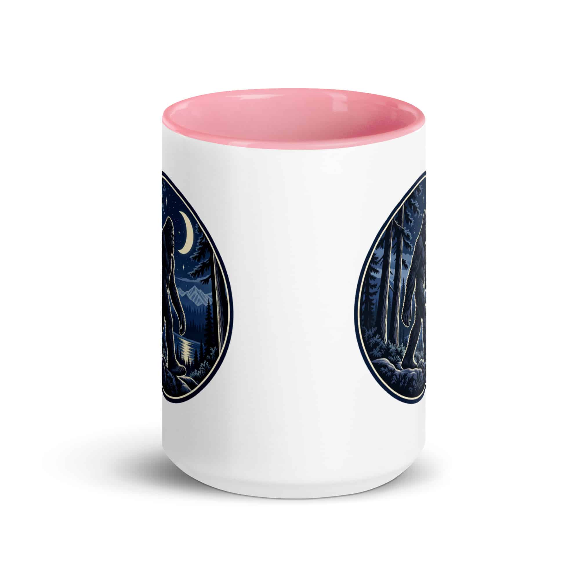 Moonlight Sighting Bigfoot Color Inside Mug