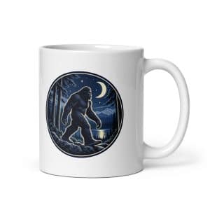 08 Moonlight Sighting White Ceramic Coffee Mug - 11 oz - Main