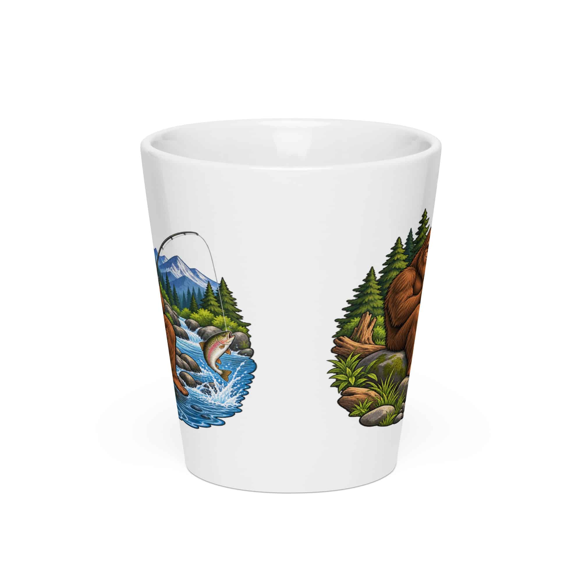 Bigfoot Creekside Fishing Latte Mug