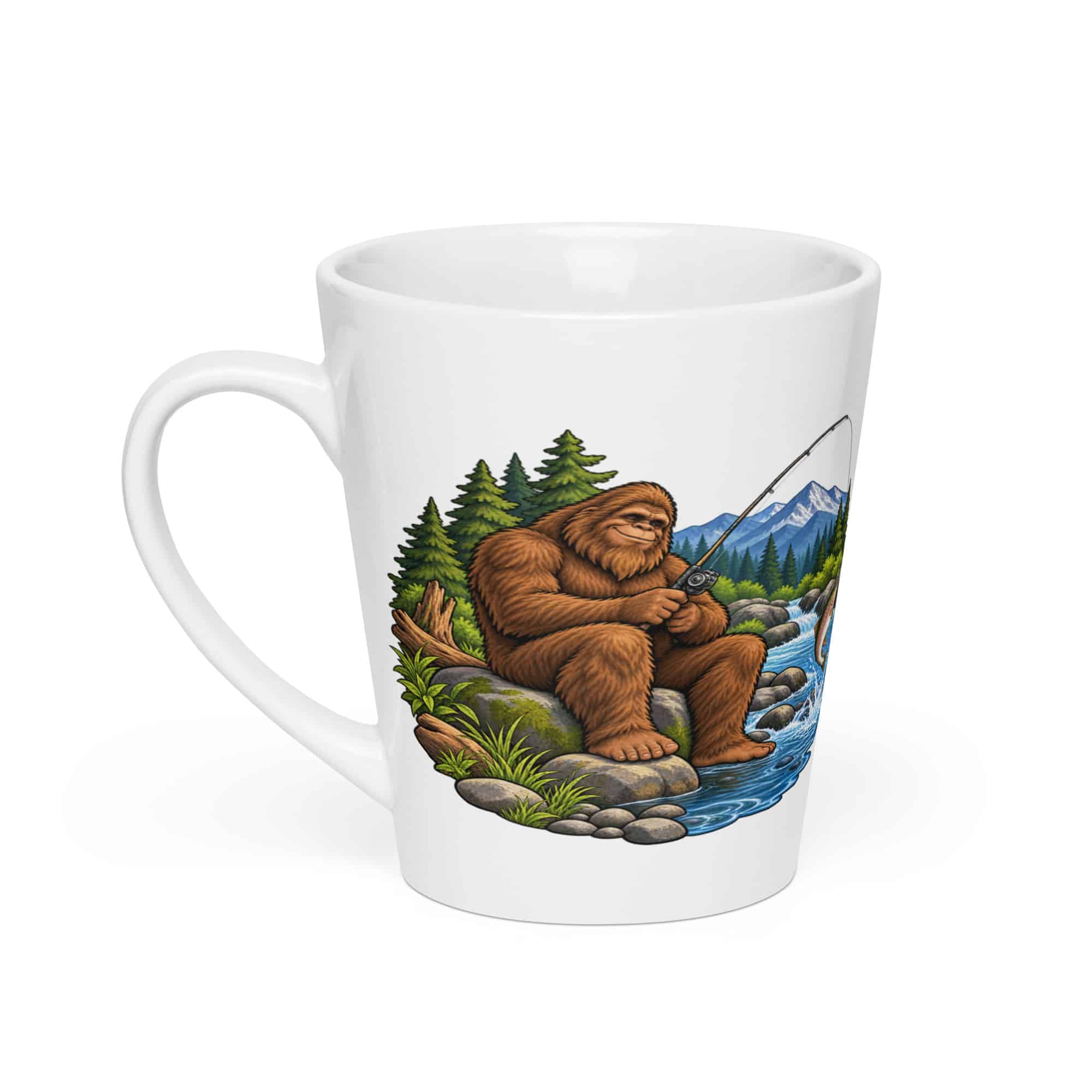 Bigfoot Creekside Fishing Latte Mug