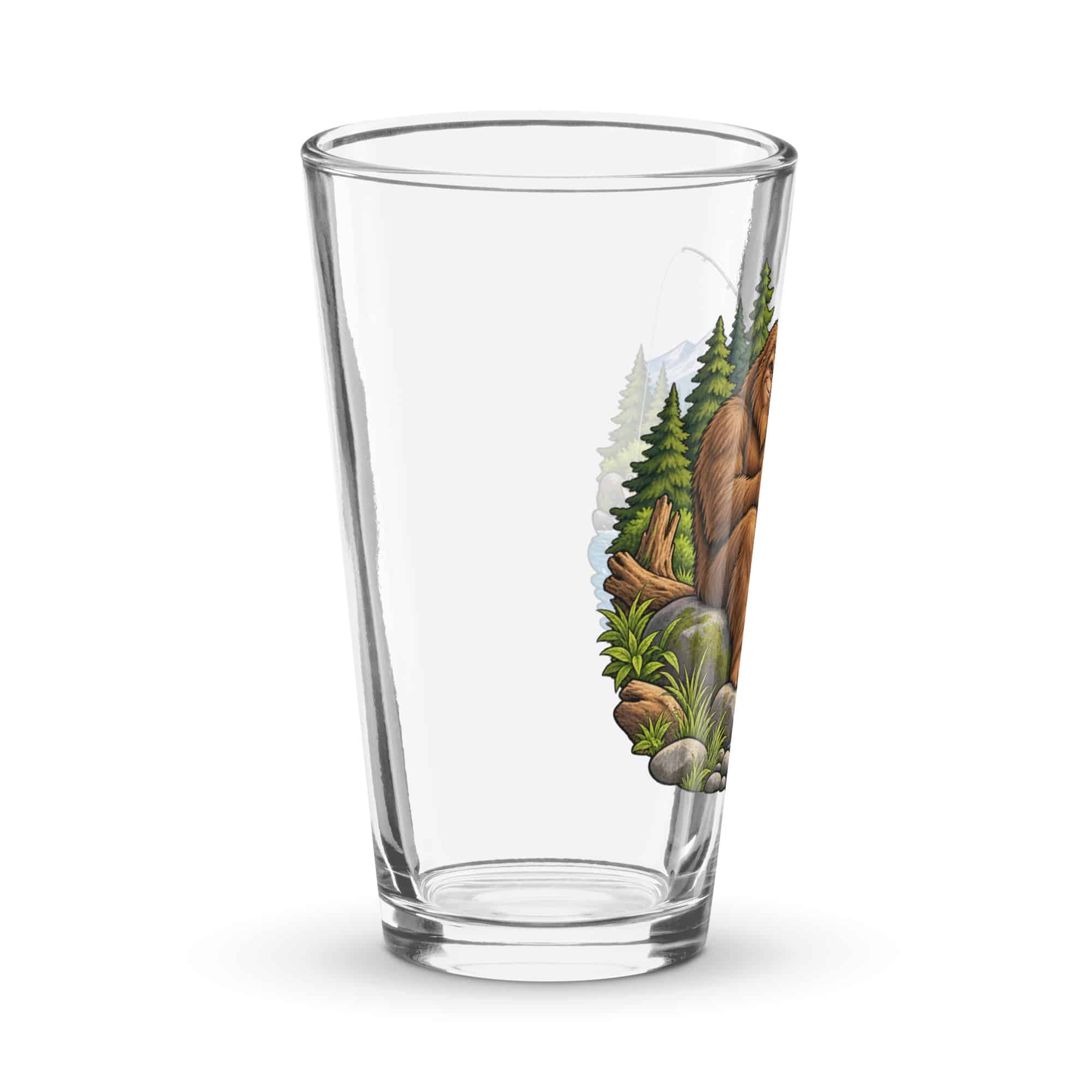 Bigfoot Fishing Pint Glass