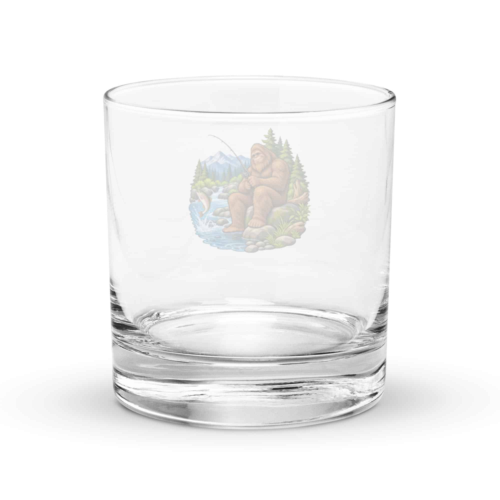 Bigfoot Fishing Rocks Glass