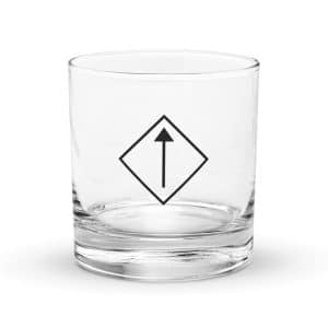 09 Diamond Waymarker Black Rocks Glass - 10.5 oz - Main
