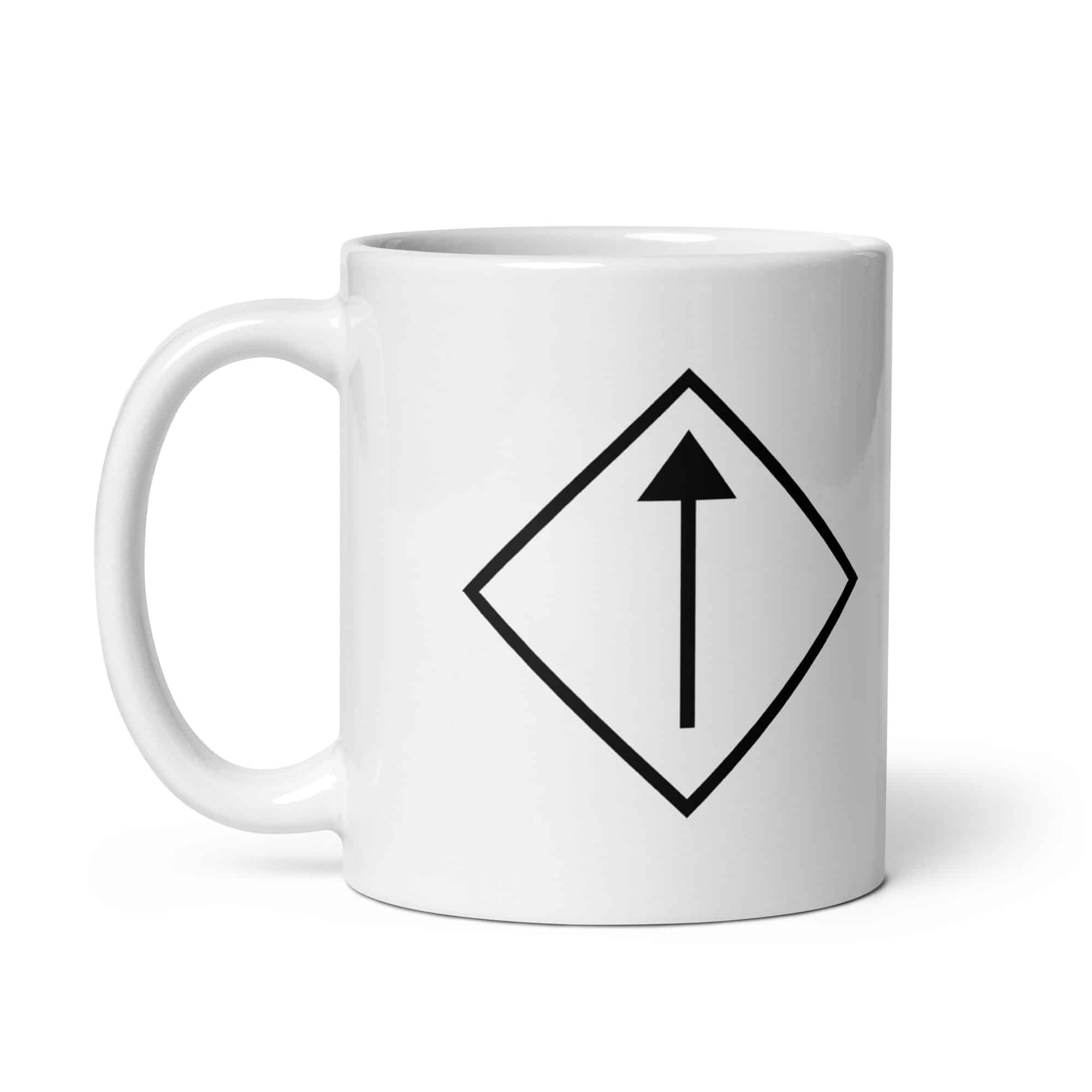 Black Diamond Waymarker White Ceramic Coffee Mug