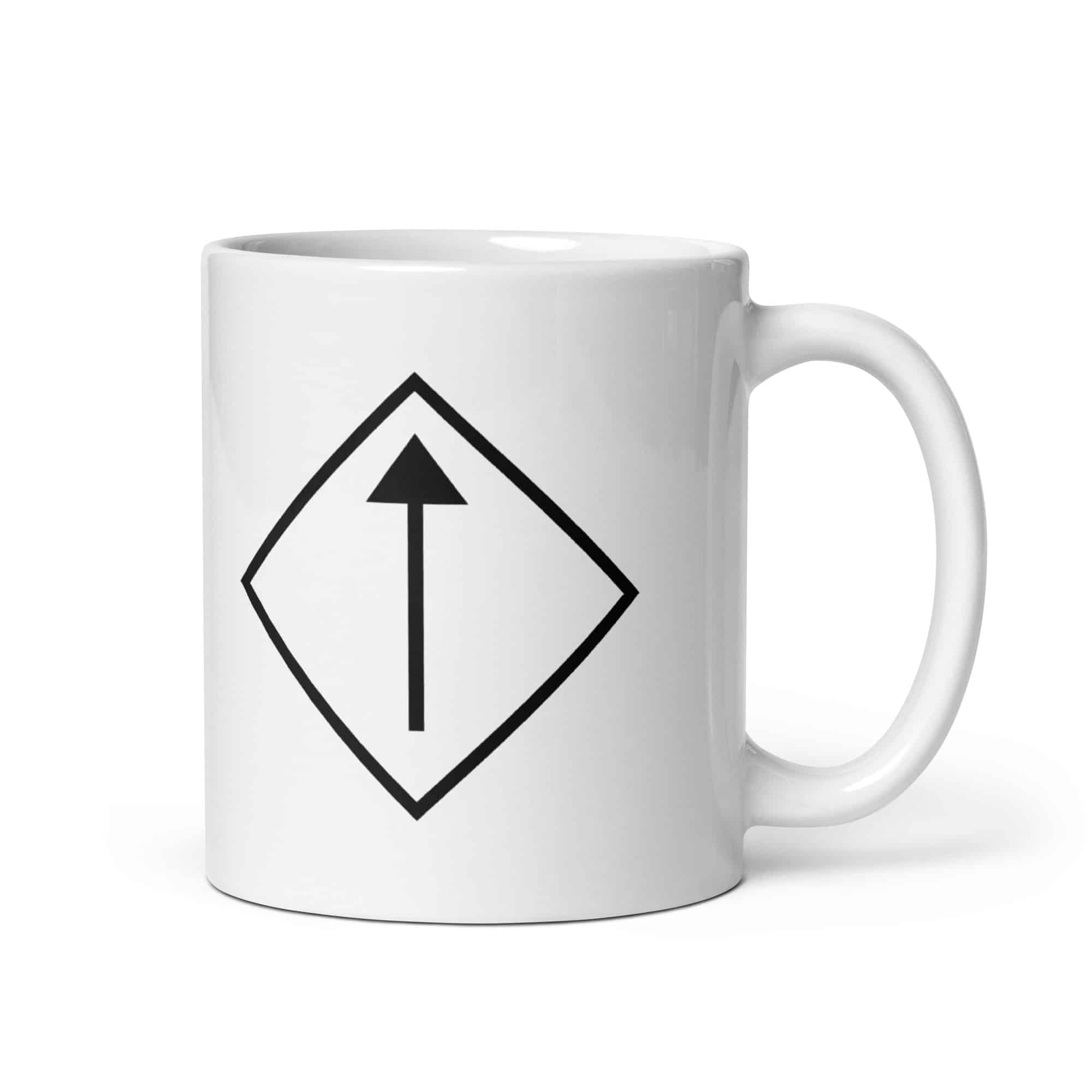 Black Diamond Waymarker White Ceramic Coffee Mug