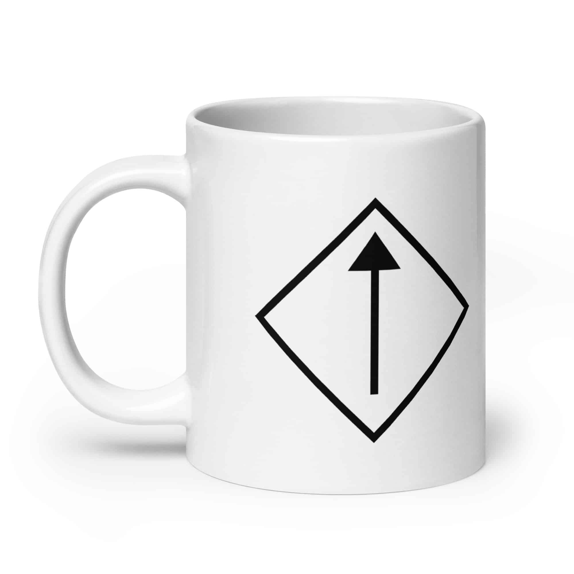 Black Diamond Waymarker White Ceramic Coffee Mug
