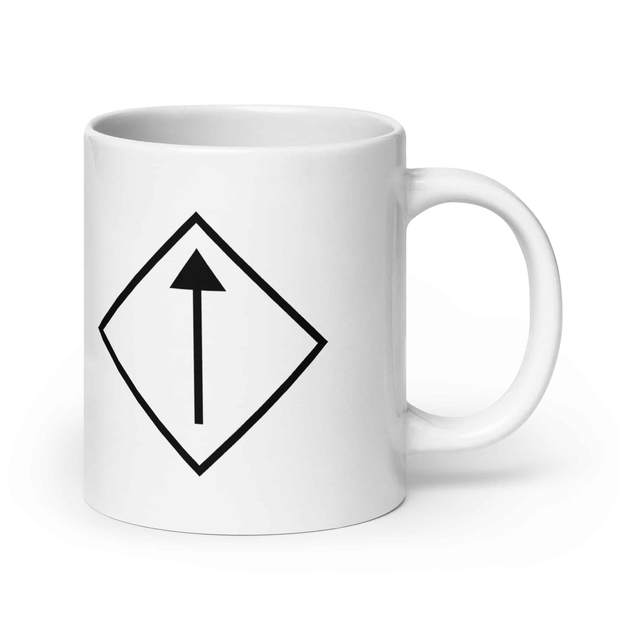 Black Diamond Waymarker White Ceramic Coffee Mug