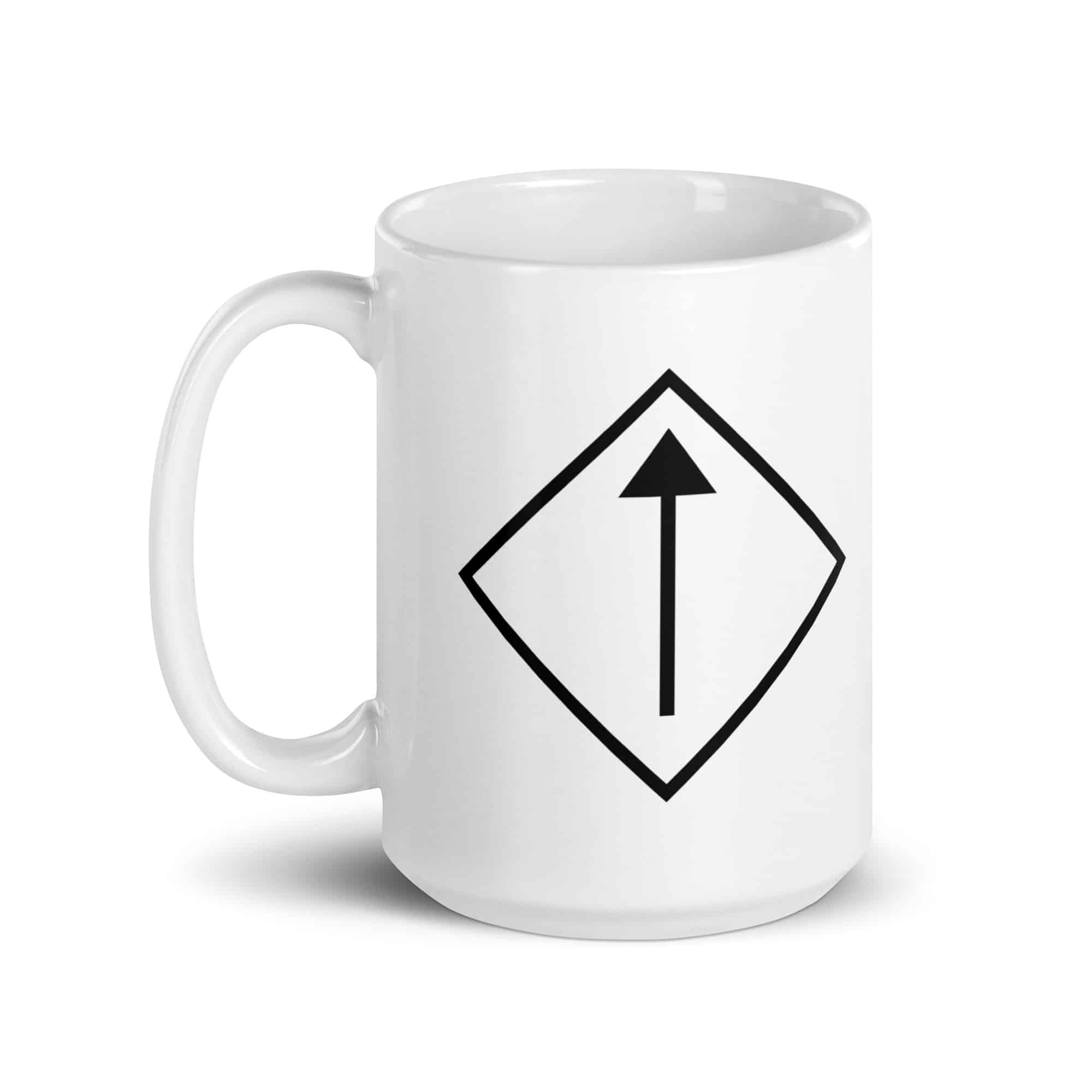 Black Diamond Waymarker White Ceramic Coffee Mug