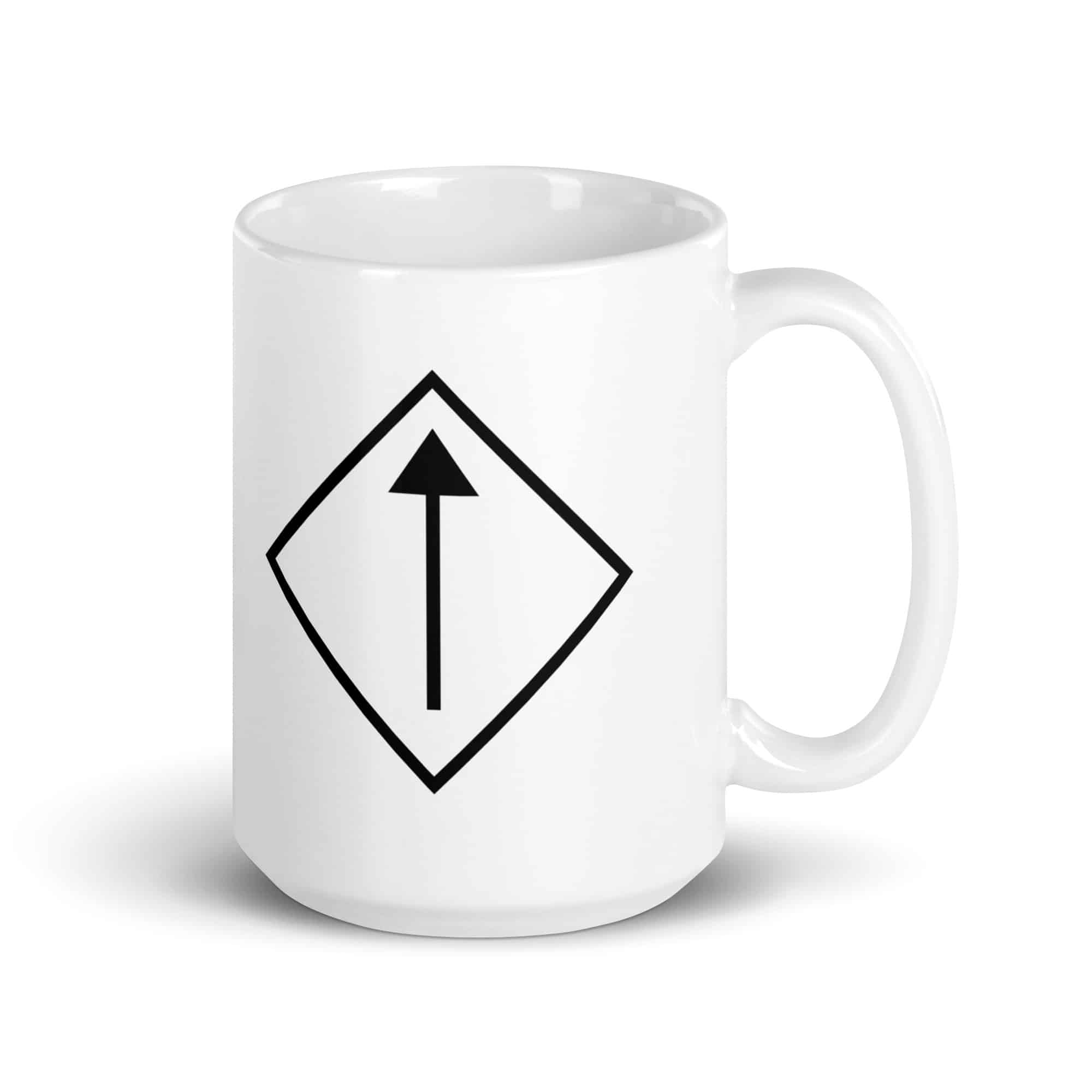 Black Diamond Waymarker White Ceramic Coffee Mug