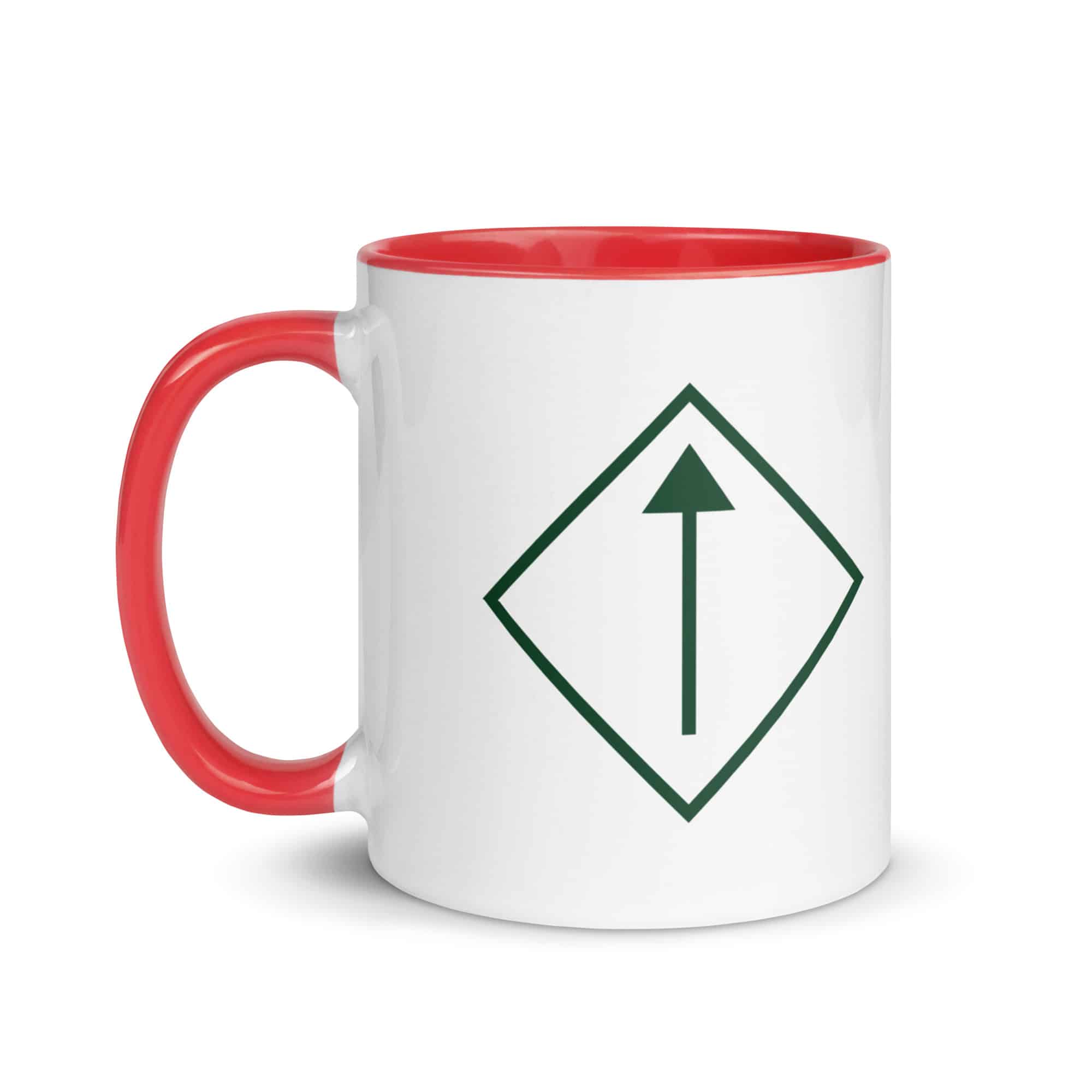 Forest Green Diamond Waymarker Color Inside Mug
