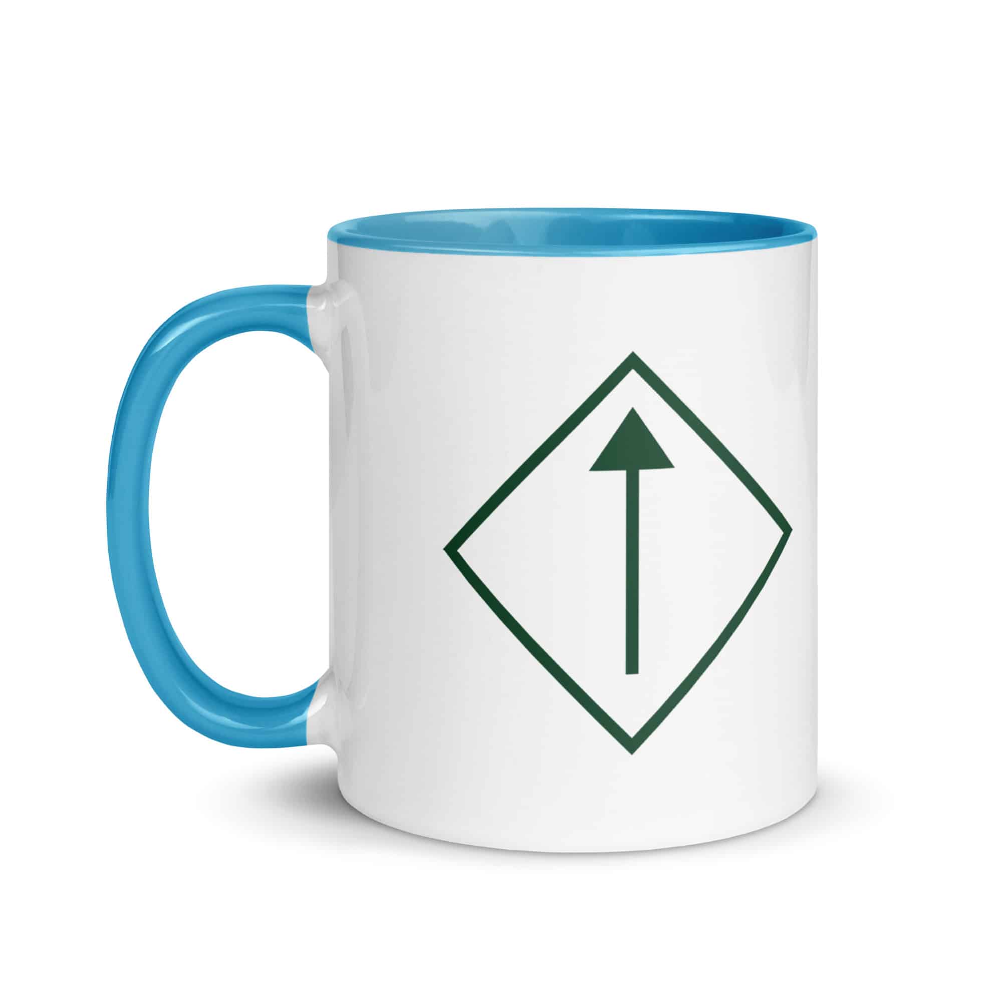 Forest Green Diamond Waymarker Color Inside Mug