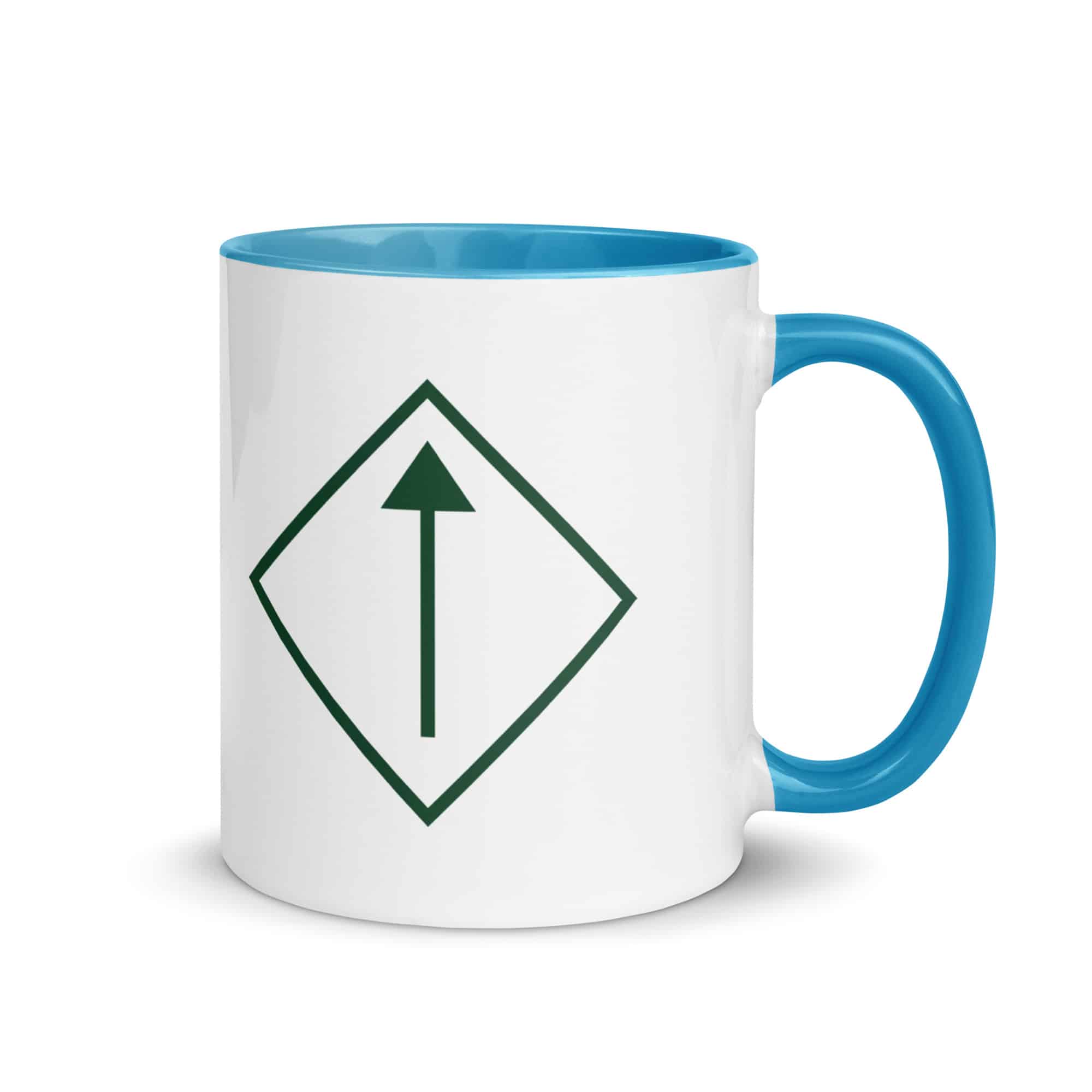 Forest Green Diamond Waymarker Color Inside Mug