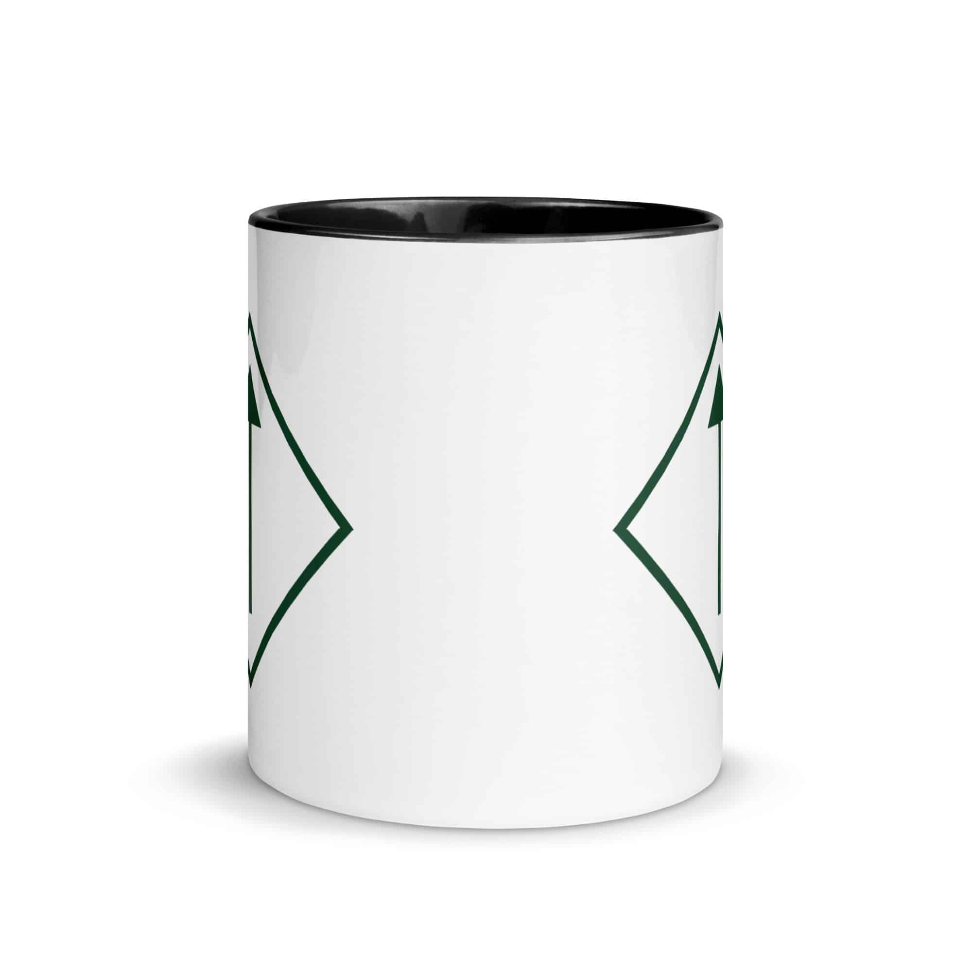 Forest Green Diamond Waymarker Color Inside Mug