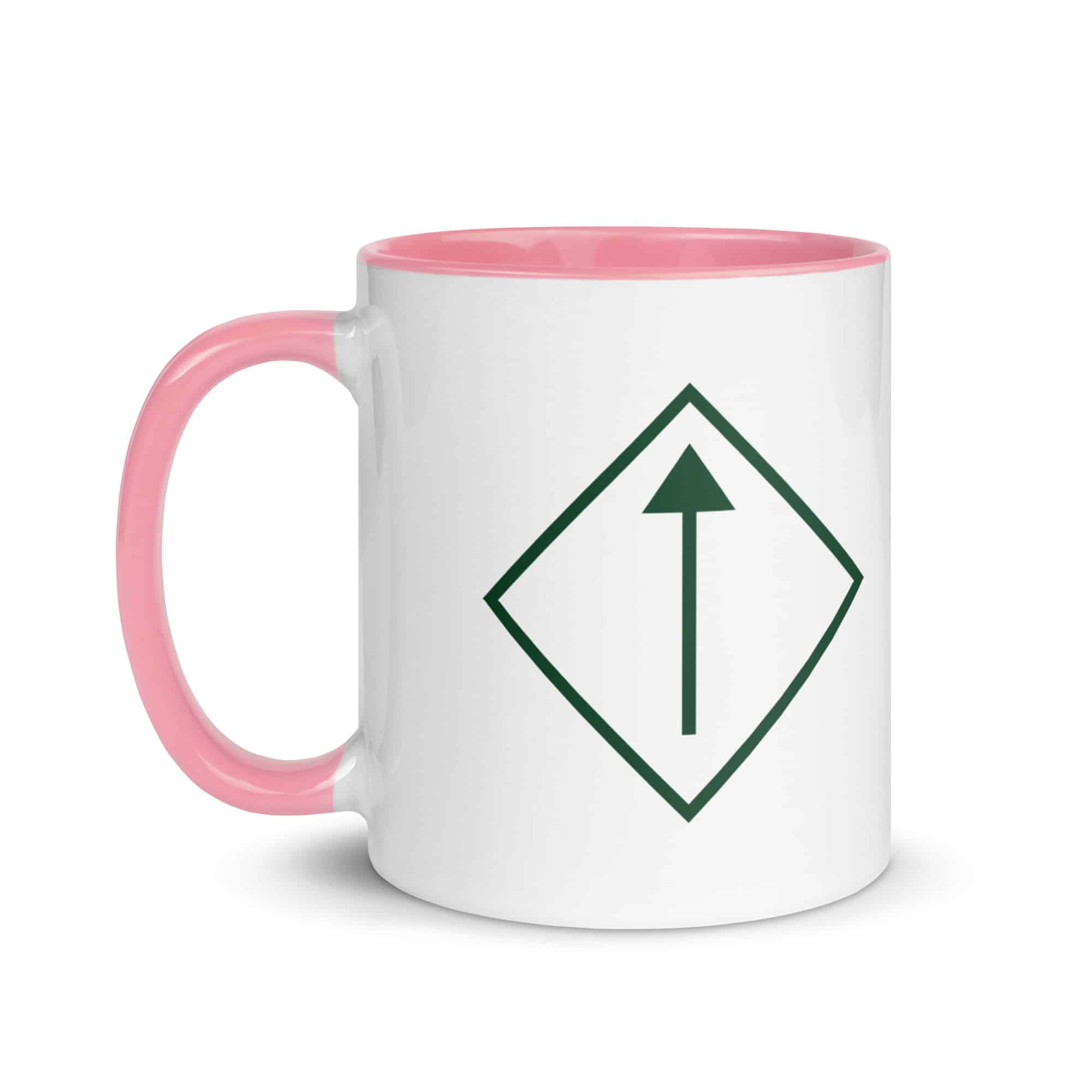 Forest Green Diamond Waymarker Color Inside Mug