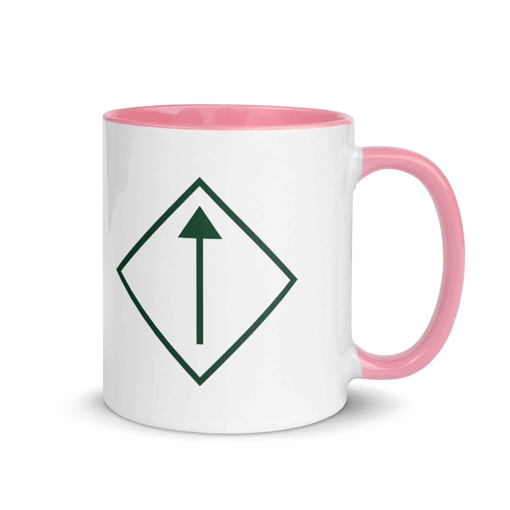 Forest Green Diamond Waymarker Color Inside Mug