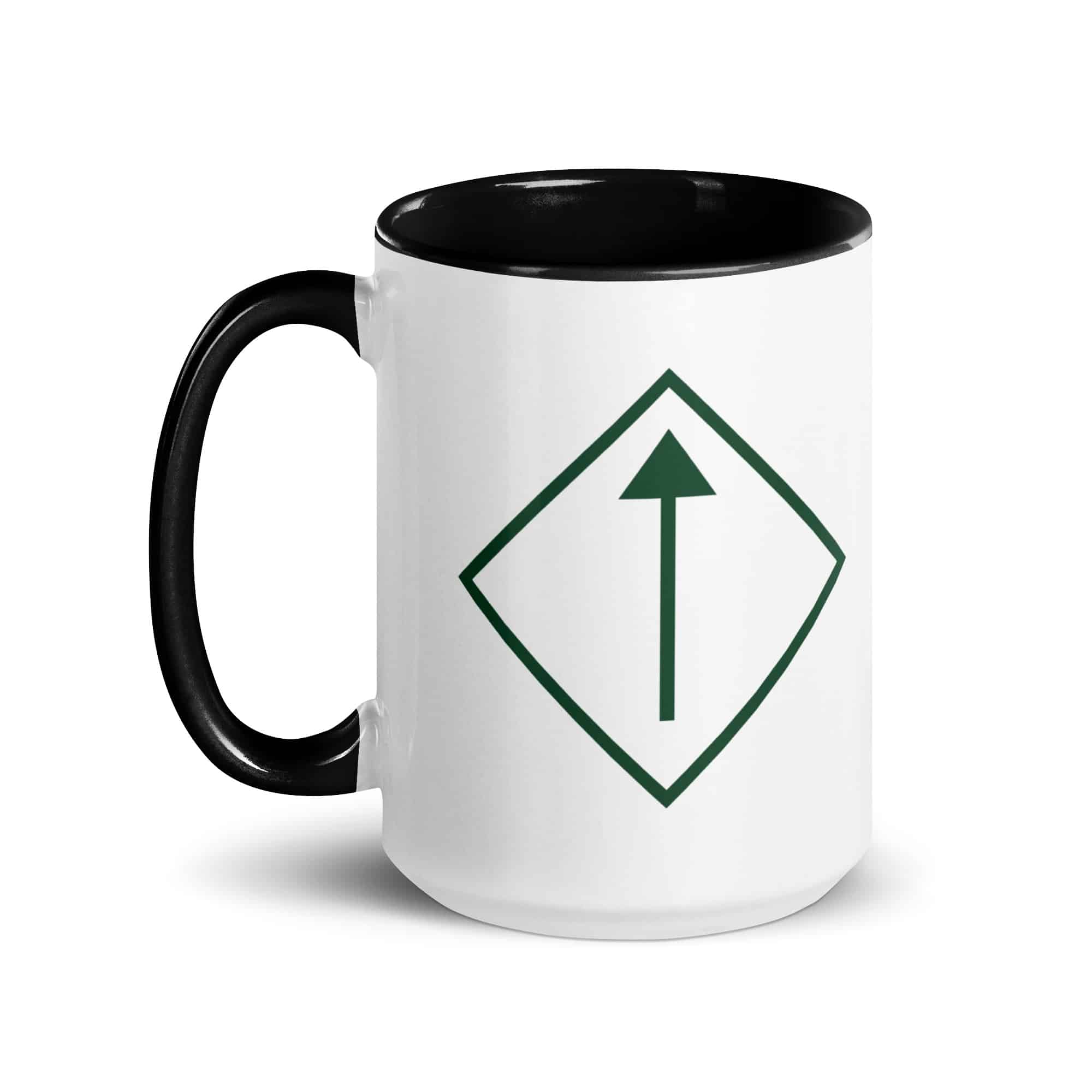Forest Green Diamond Waymarker Color Inside Mug