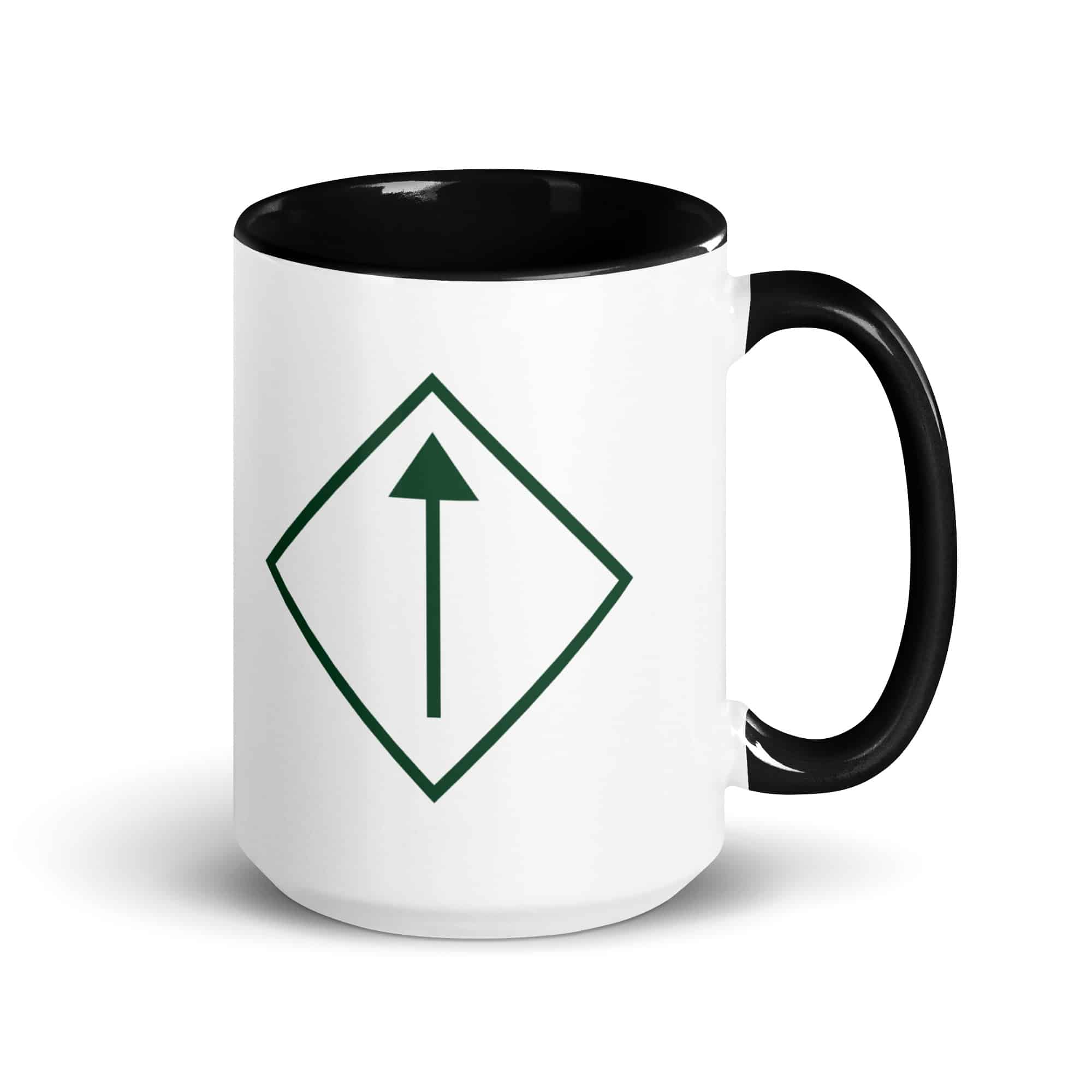 Forest Green Diamond Waymarker Color Inside Mug