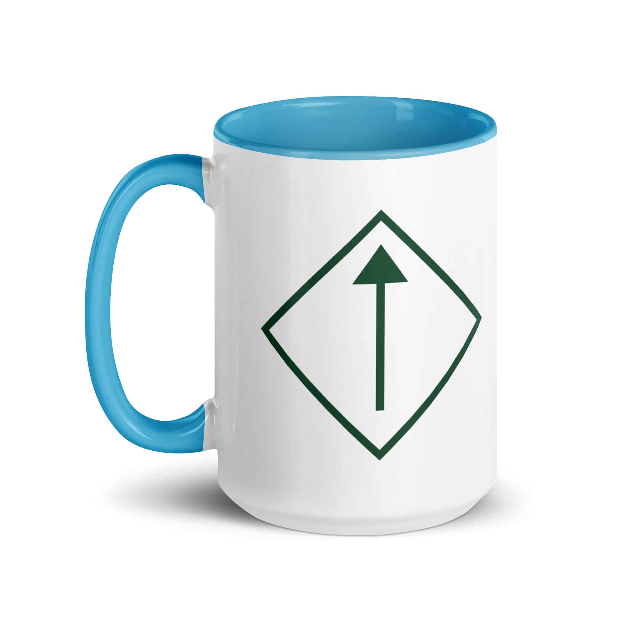 Forest Green Diamond Waymarker Color Inside Mug