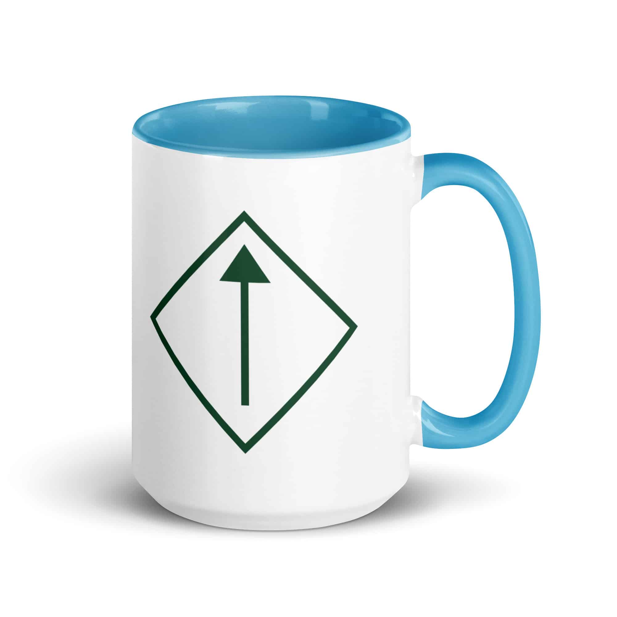 Forest Green Diamond Waymarker Color Inside Mug