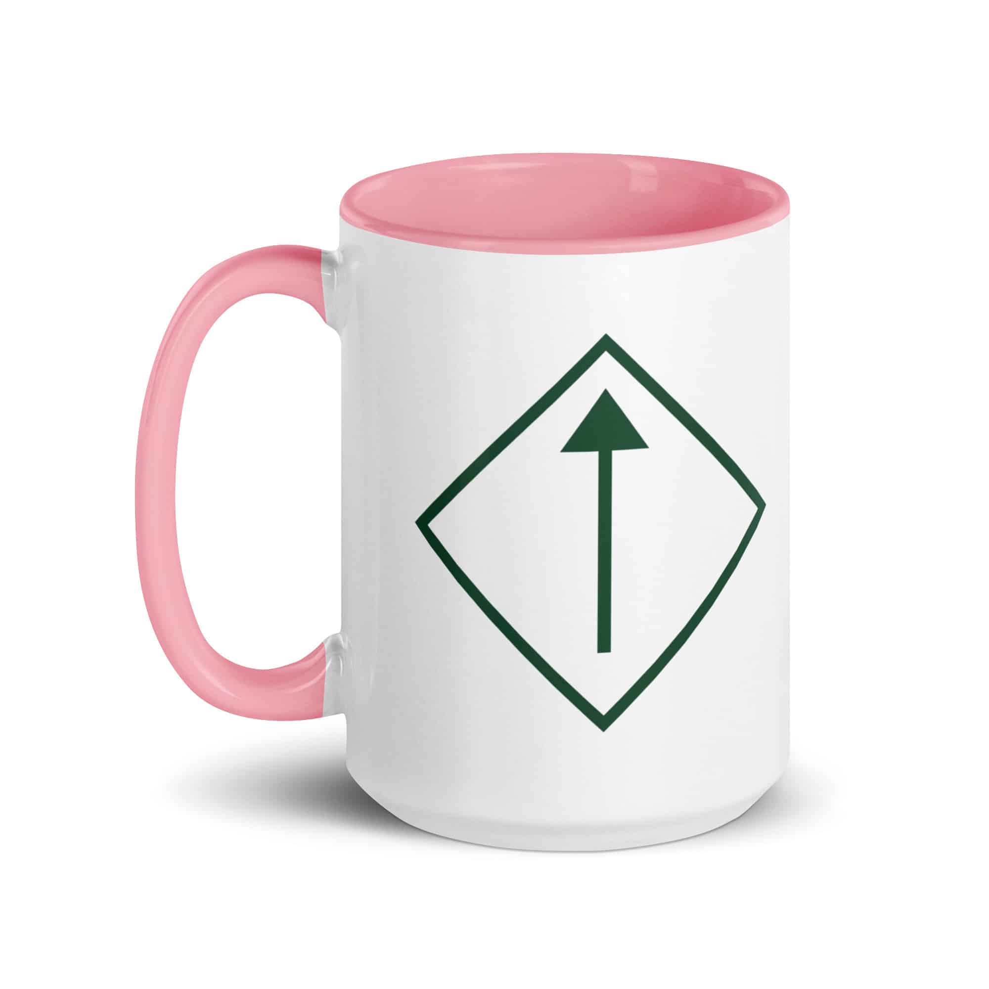 Forest Green Diamond Waymarker Color Inside Mug