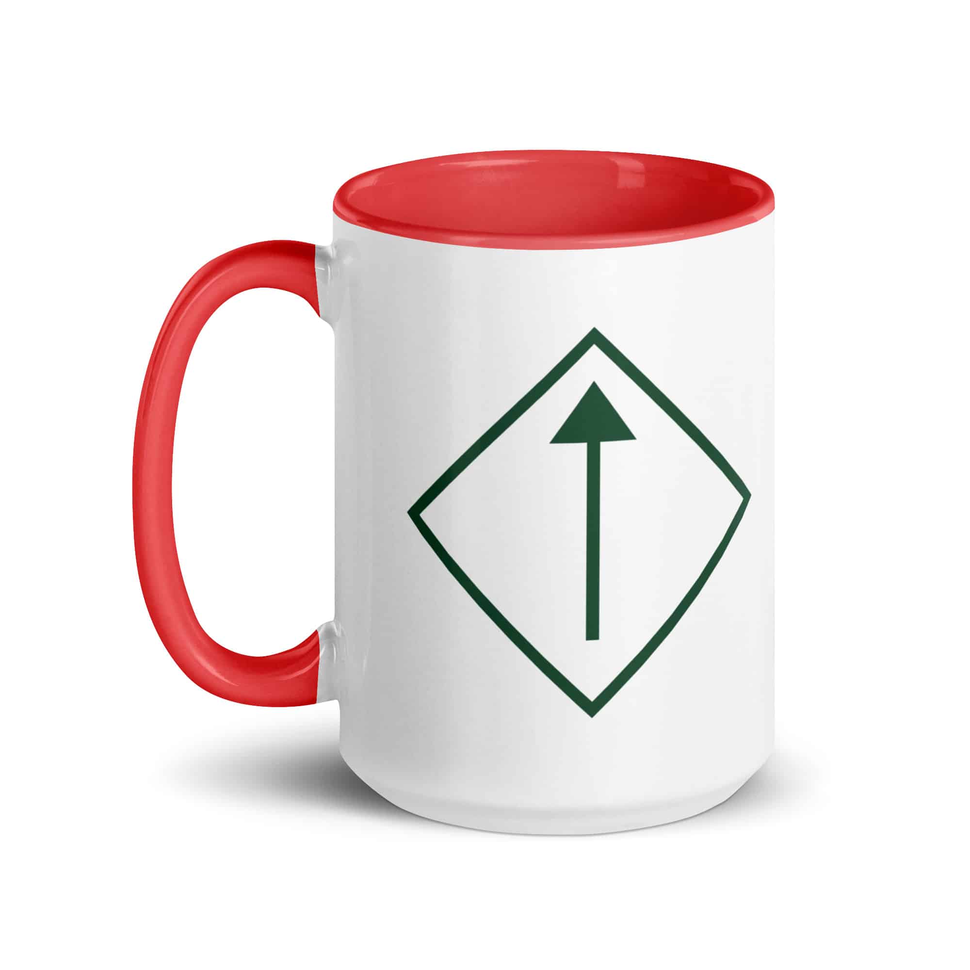 Forest Green Diamond Waymarker Color Inside Mug