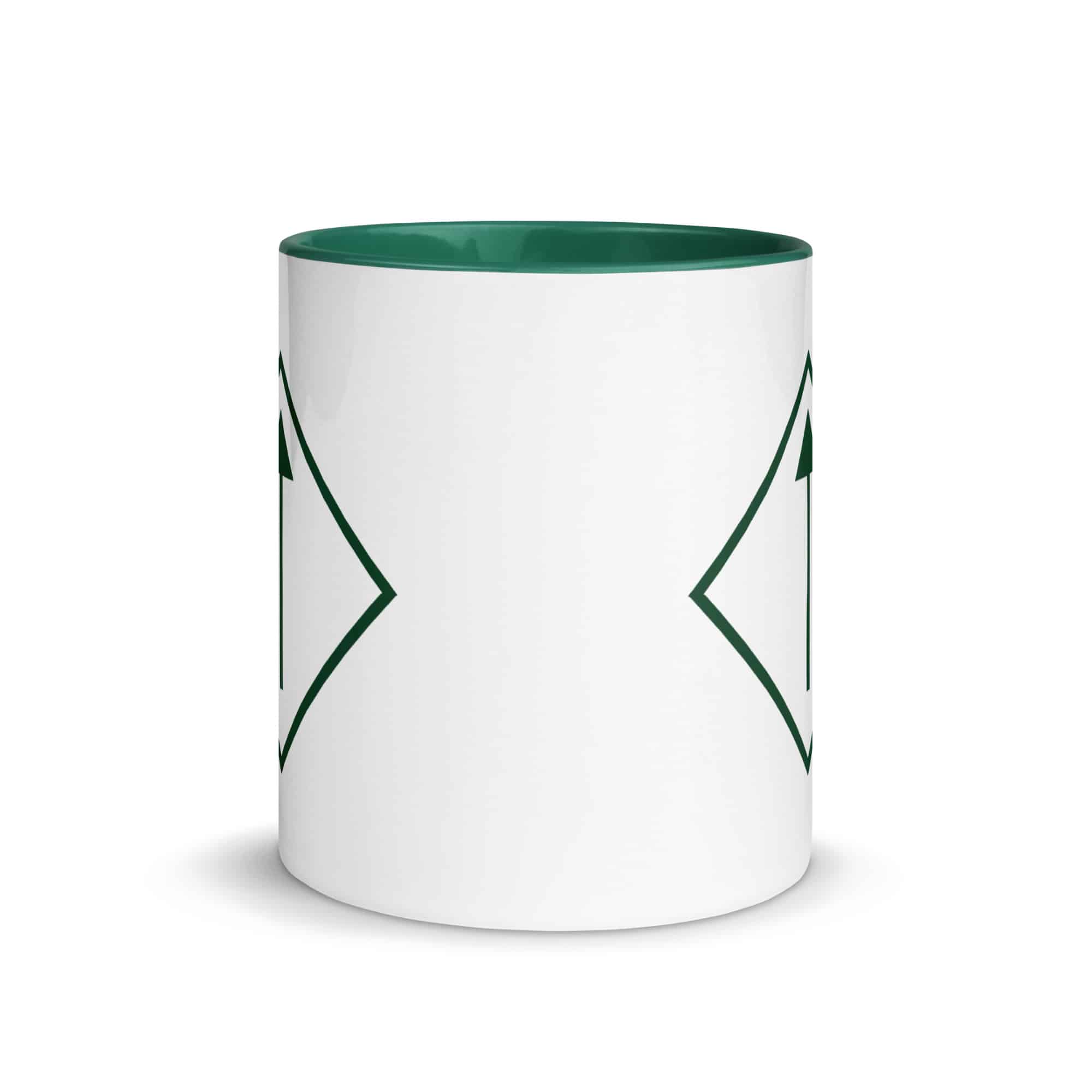 Forest Green Diamond Waymarker Color Inside Mug