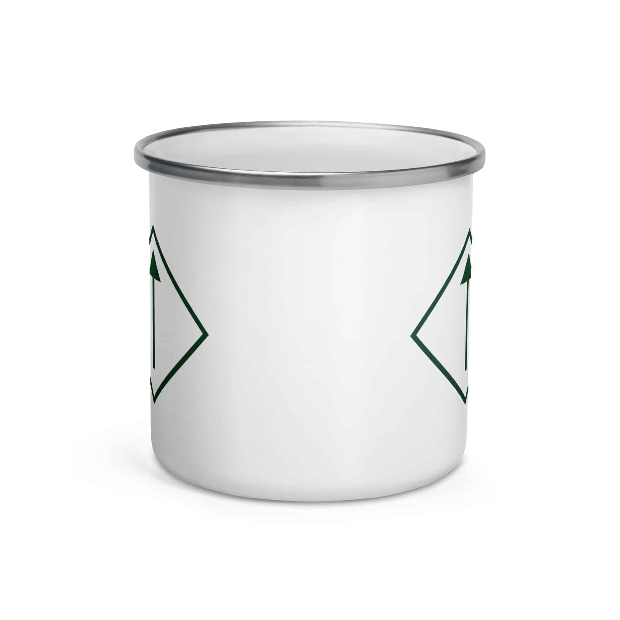 Forest Green Diamond Waymarker Enamel Camp Mug