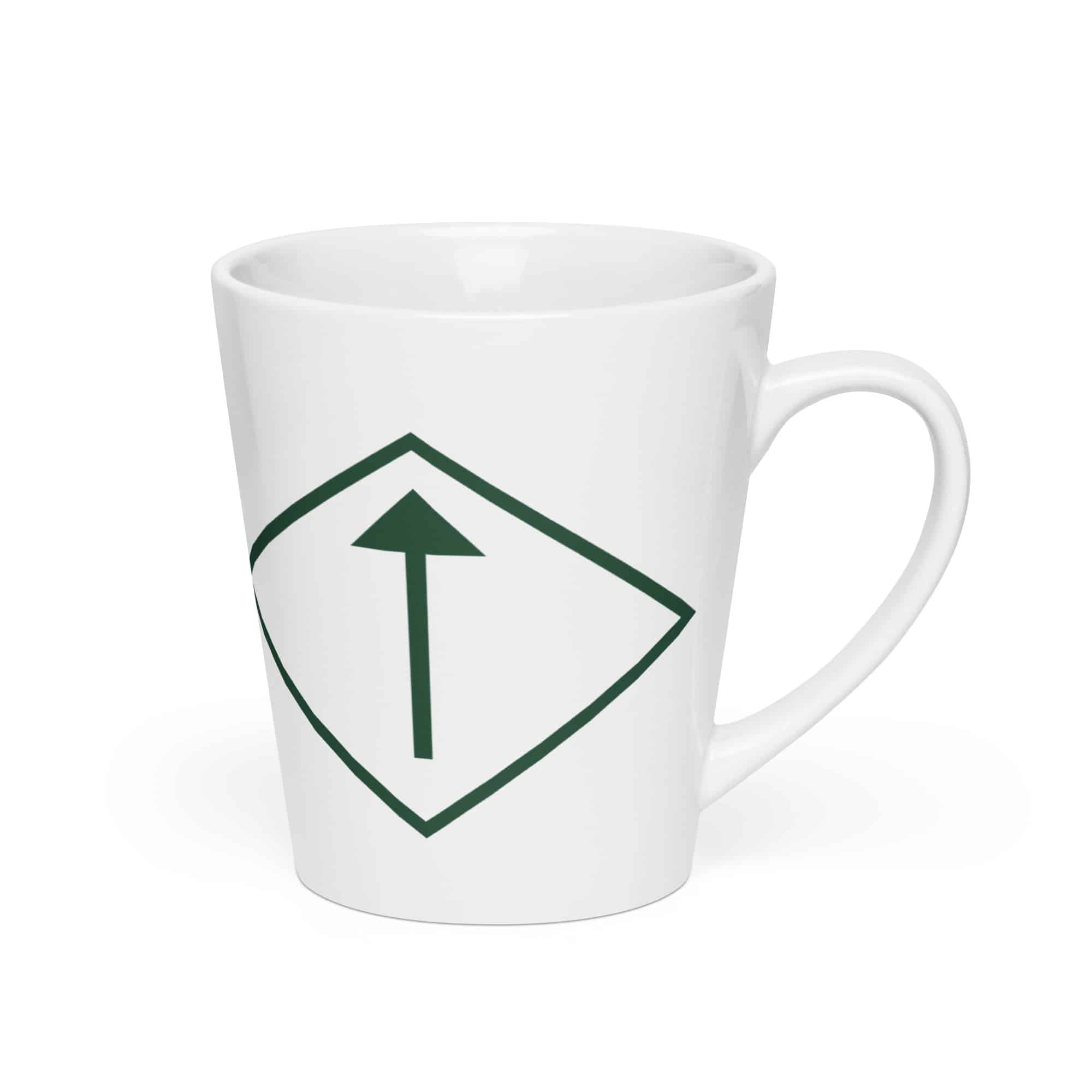 Forest Green Diamond Waymarker Latte Mug