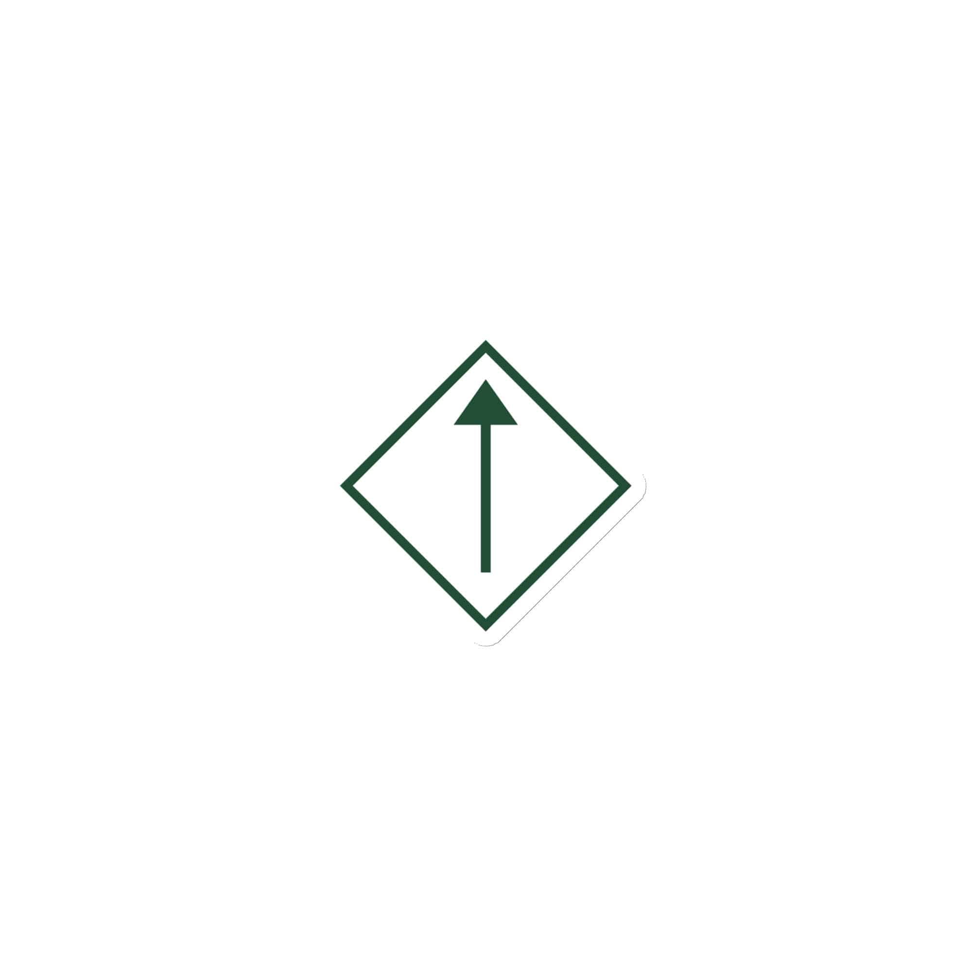 Forest Green Diamond Waymarker Die-Cut Magnet