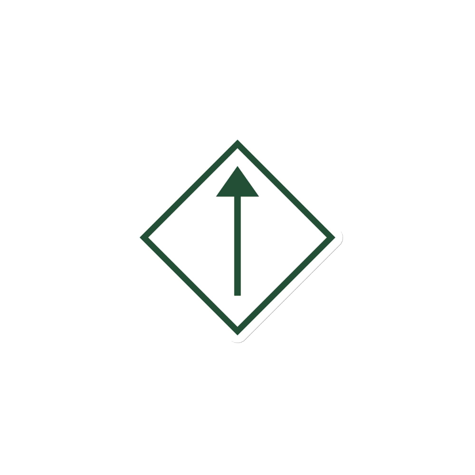 Forest Green Diamond Waymarker Die-Cut Magnet