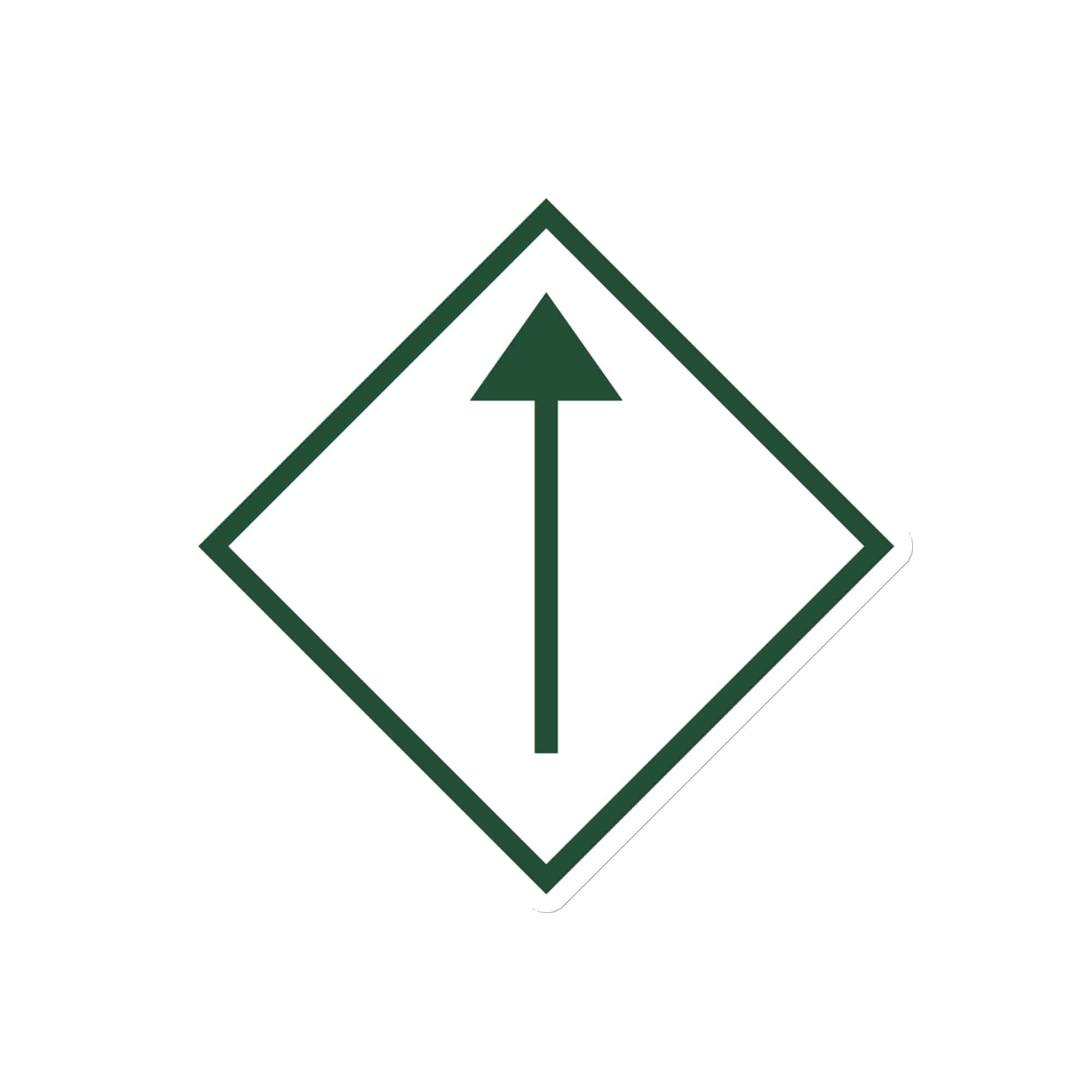 Forest Green Diamond Waymarker Die-Cut Magnet