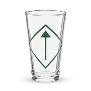 09 Diamond Waymarker Forest Green Pint Glass - 16 oz - Main