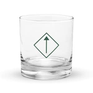 09 Diamond Waymarker Forest Green Rocks Glass - 10.5 oz - Main